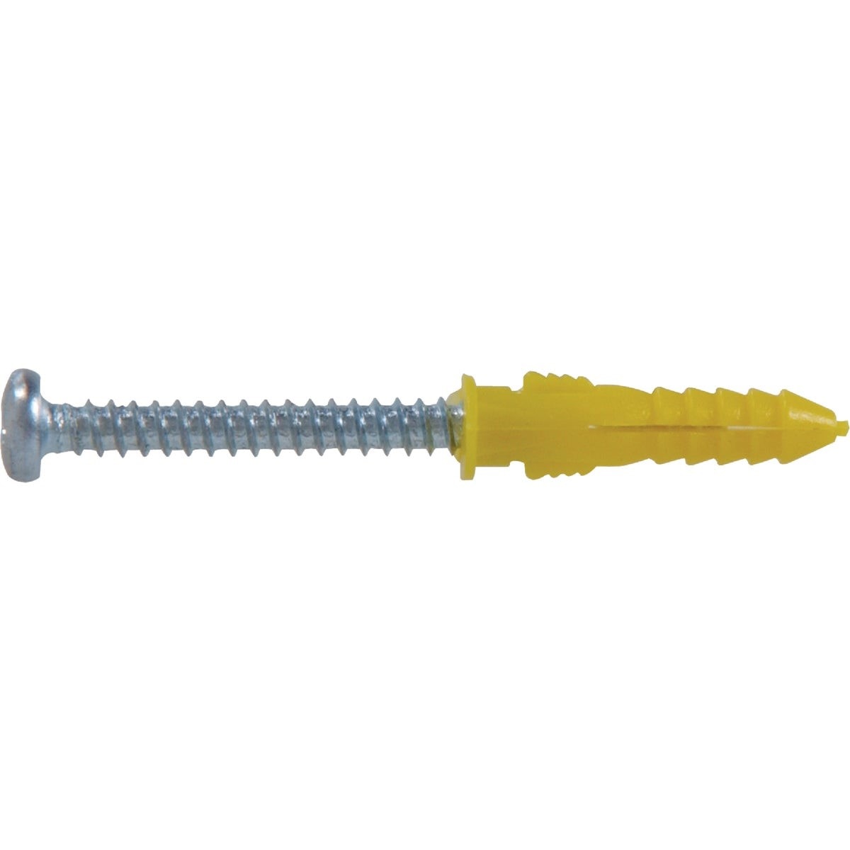 Hillman #4 - #6 - #8 Thread x 7/8 In. Yellow Ribbed Plastic Anchor (75 Ct.)