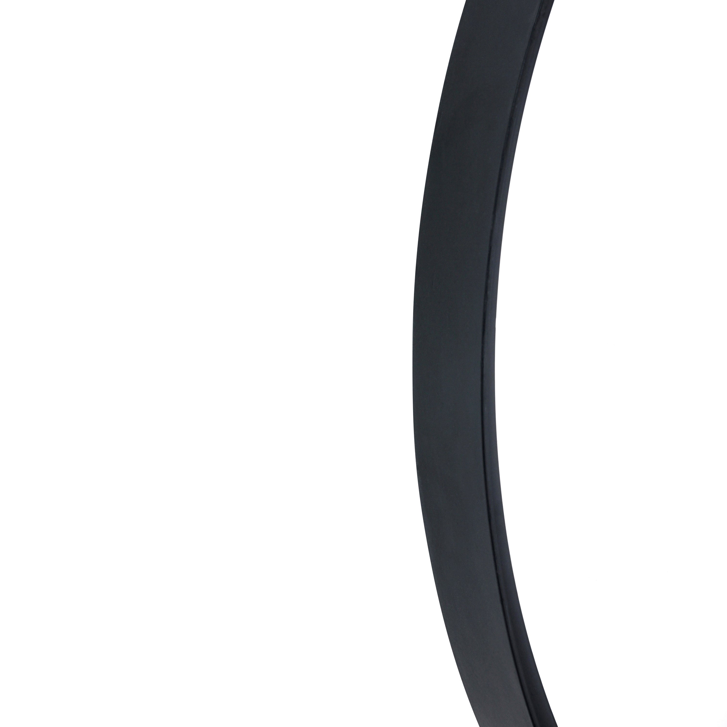 Jennifer 24" Round Black Metal Deep Framed Wall Mirror - Large Accent Mirror for Bathroom, Entryway, Dining Room, & Living Room
