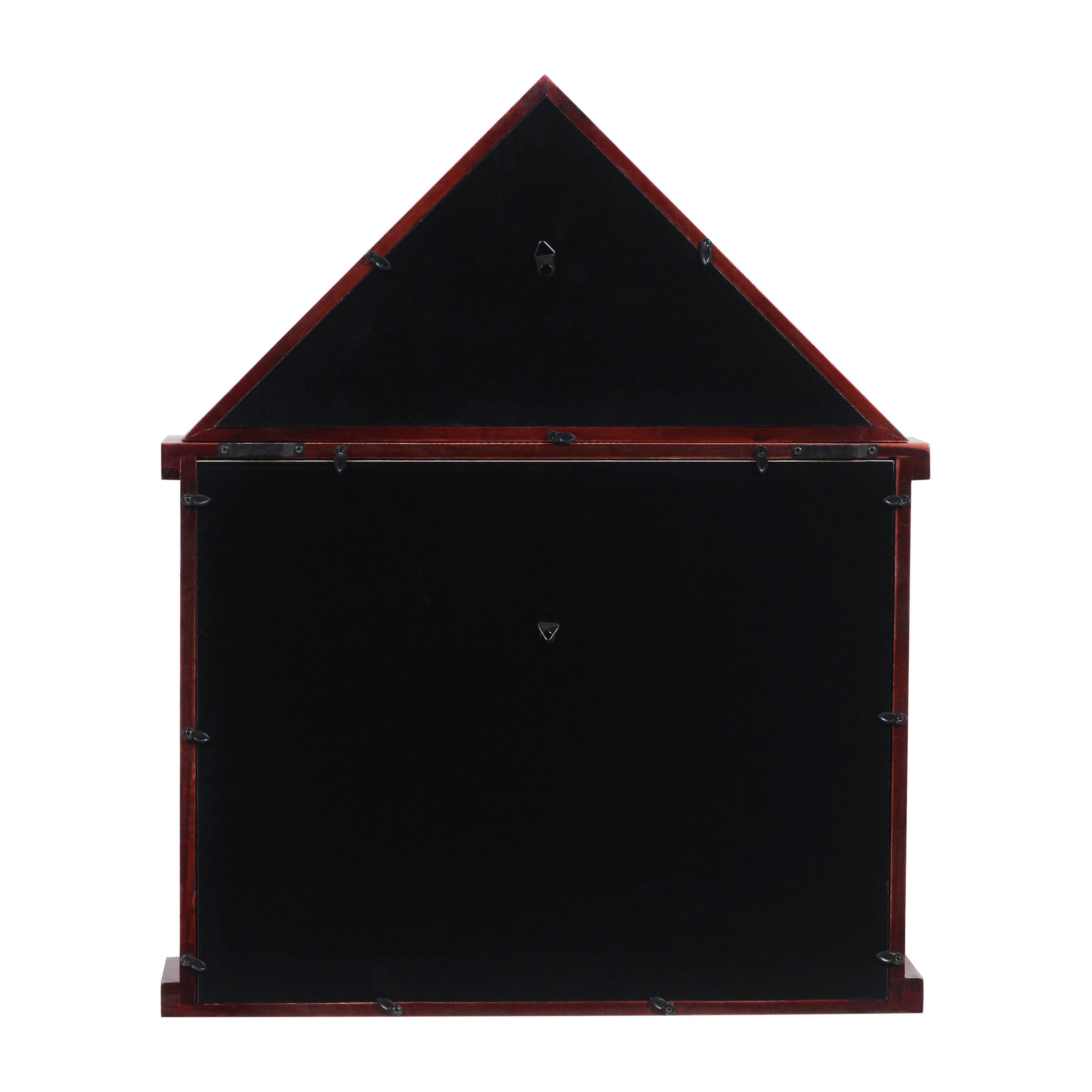 Quincy Flag and Certificate Display Case, Solid Pine Wood Flag Shadow Box Fits 3x5 Folded Flag, Mahogany Finish
