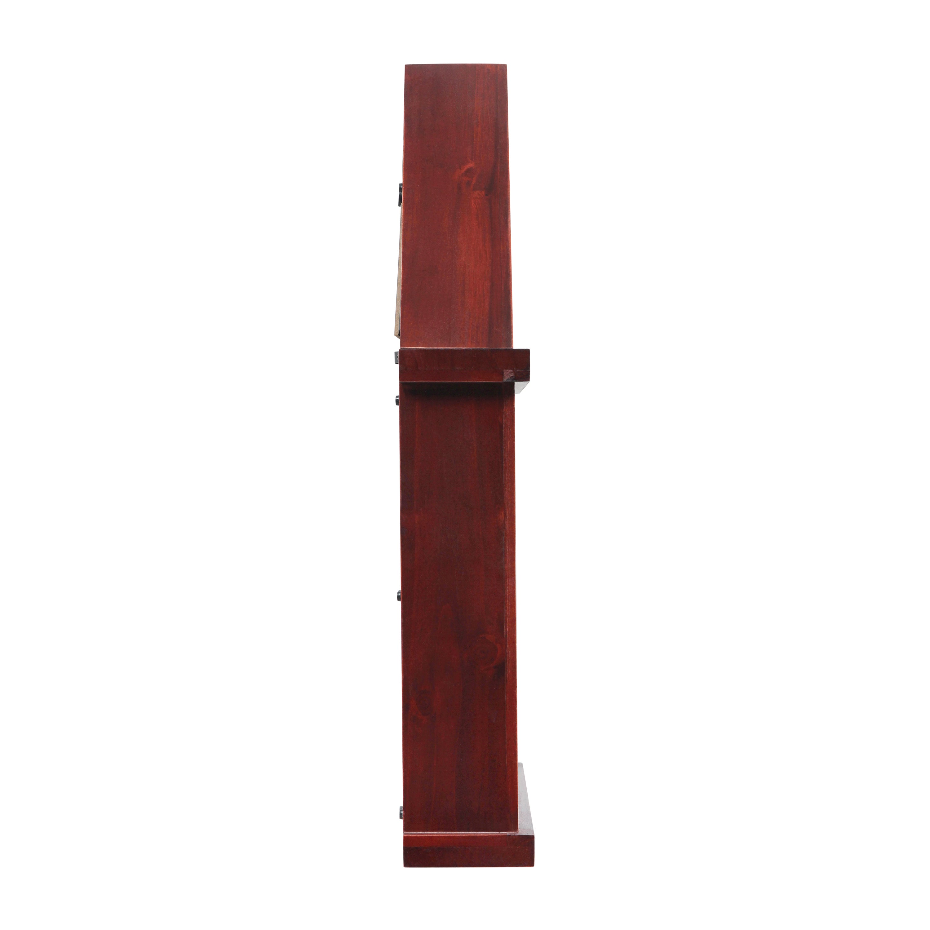Quincy Flag and Certificate Display Case, Solid Pine Wood Flag Shadow Box Fits 3x5 Folded Flag, Mahogany Finish