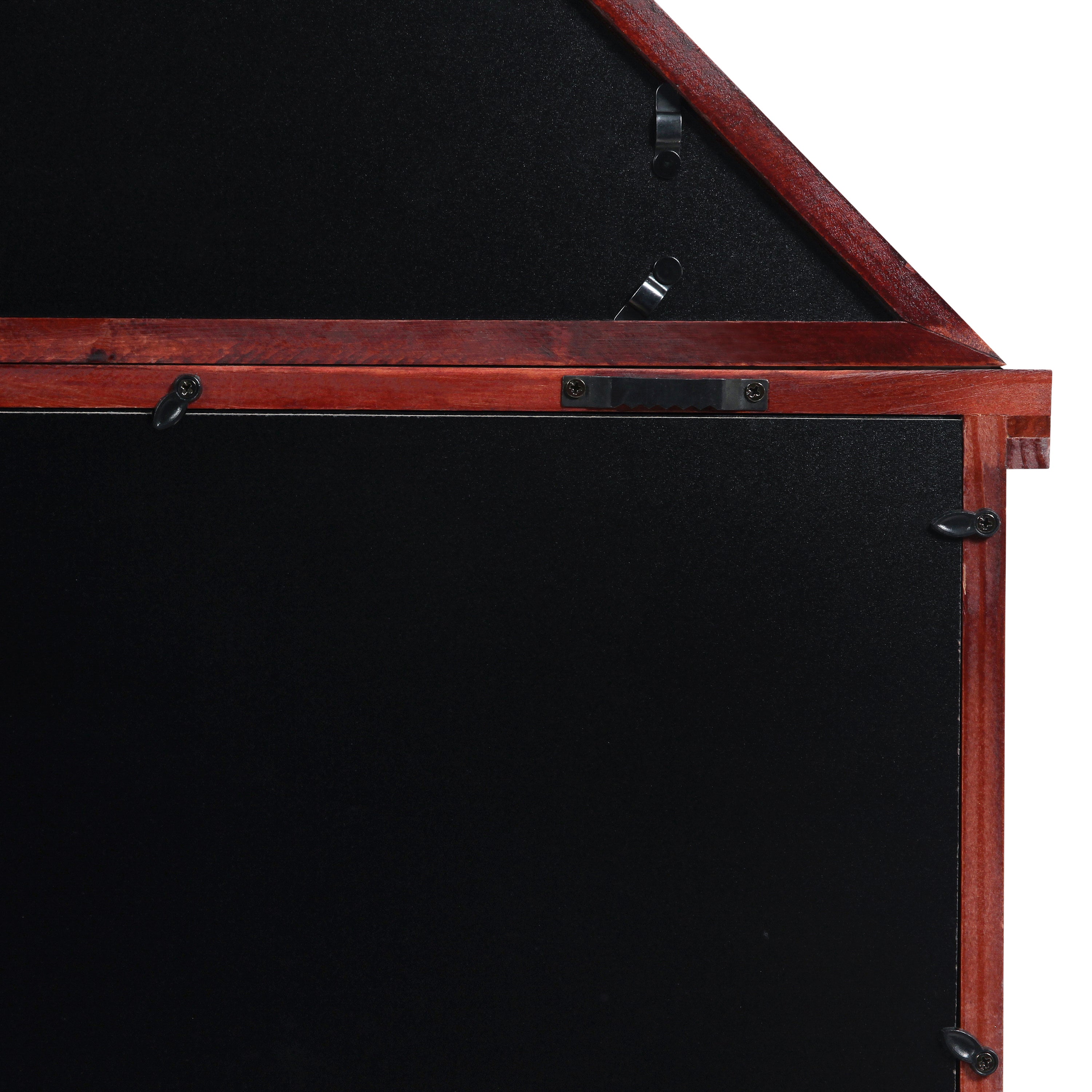 Quincy Flag and Certificate Display Case, Solid Pine Wood Flag Shadow Box Fits 9x5 Folded Burial Flag, Mahogany Finish