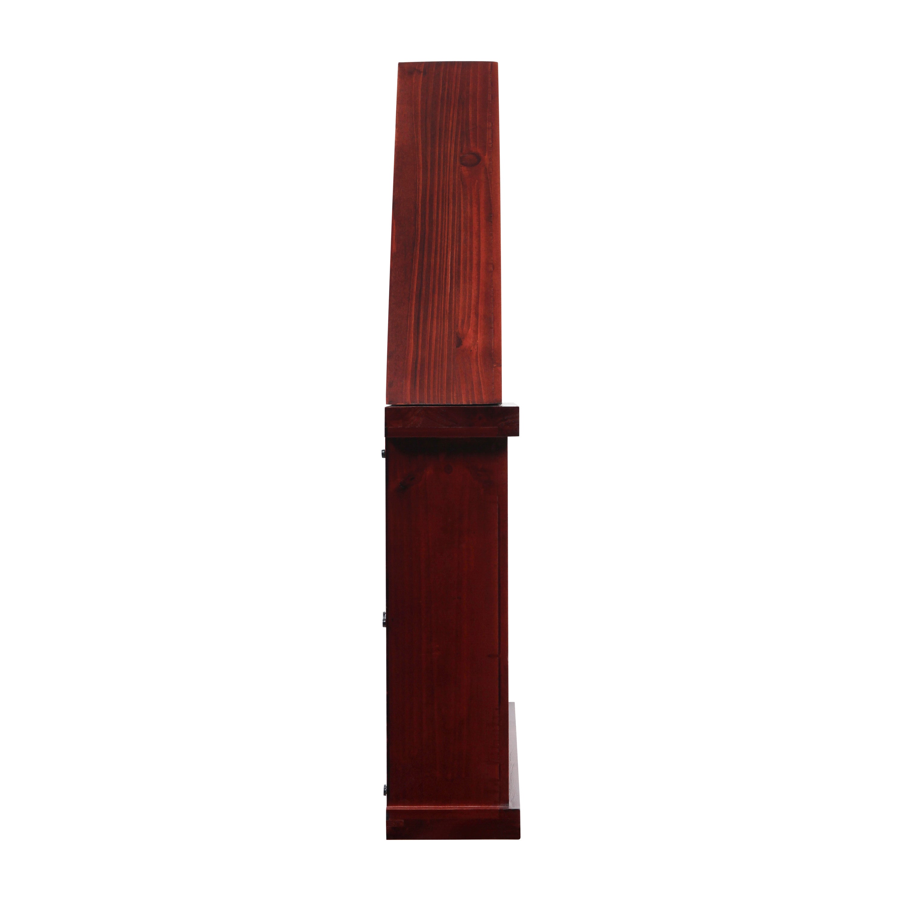 Quincy Flag and Certificate Display Case, Solid Pine Wood Flag Shadow Box Fits 9x5 Folded Burial Flag, Mahogany Finish