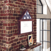 Quincy Flag and Certificate Display Case, Solid Pine Wood Flag Shadow Box Fits 9x5 Folded Burial Flag, Mahogany Finish