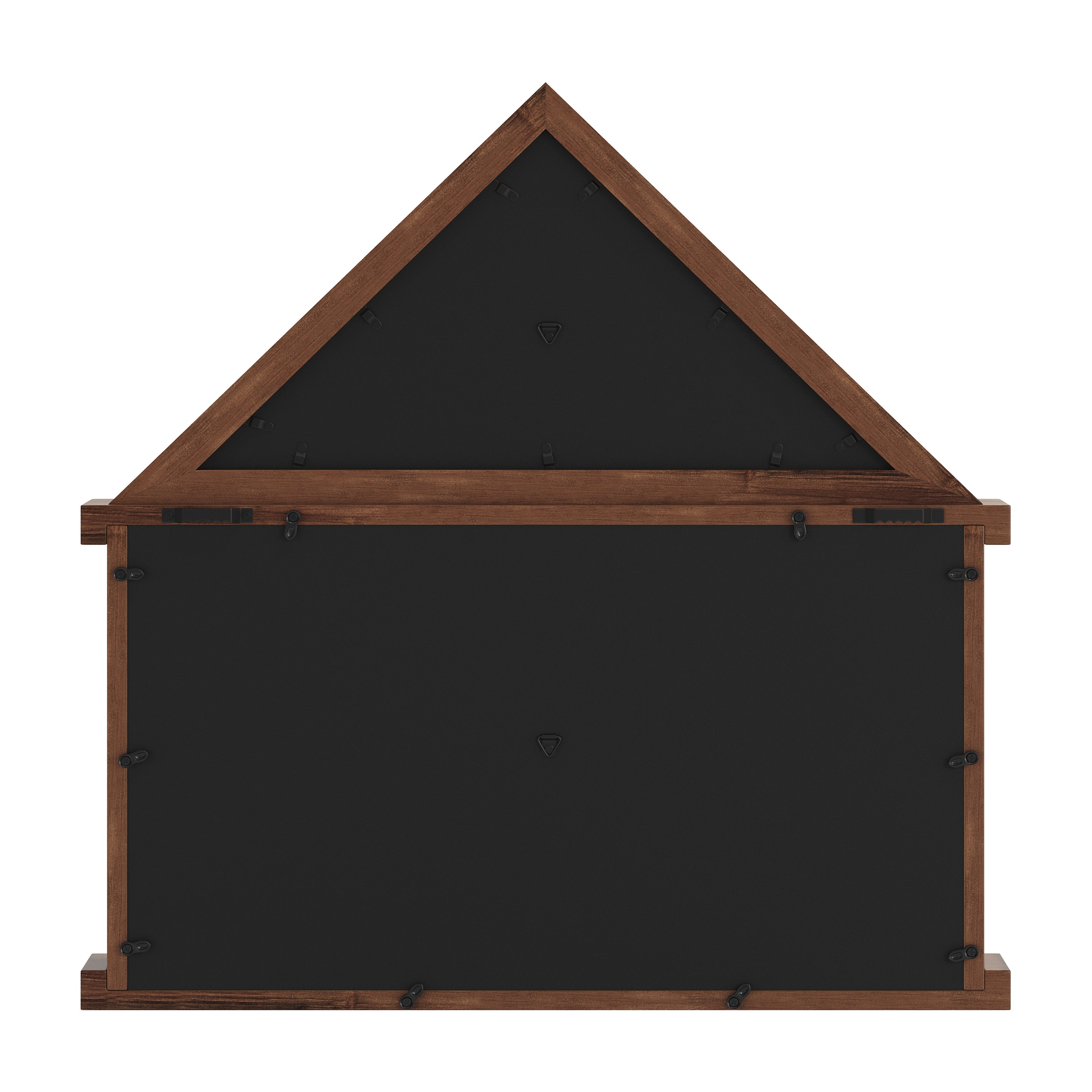 Quincy Flag and Certificate Display Case, Solid Pine Wood Flag Shadow Box Fits 9x5 Folded Burial Flag, Dark Brown Finish