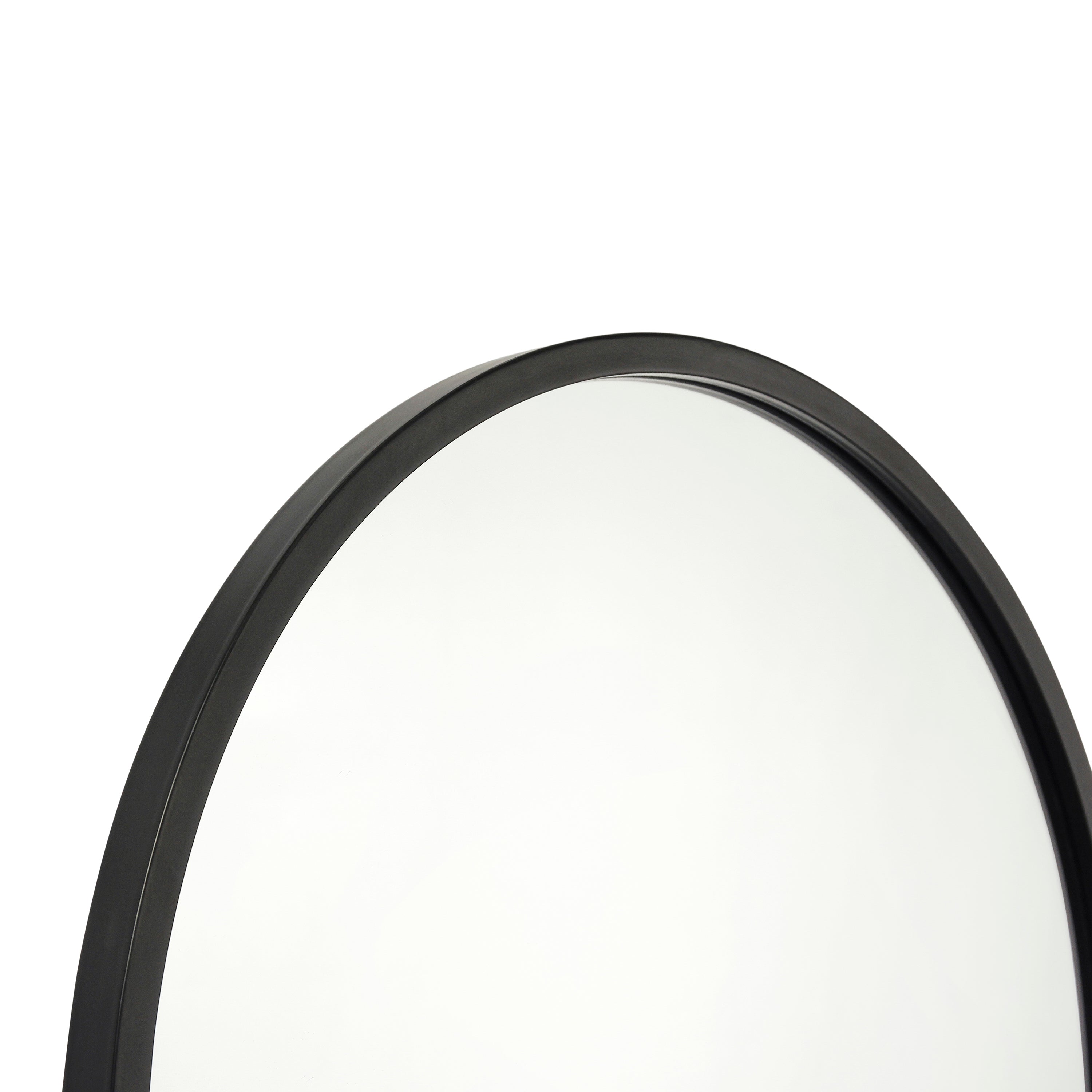 Mila 20"x30" Arched Metal Framed Wall Mirror for Hallways, Entryways, Dining and Living Rooms, Black