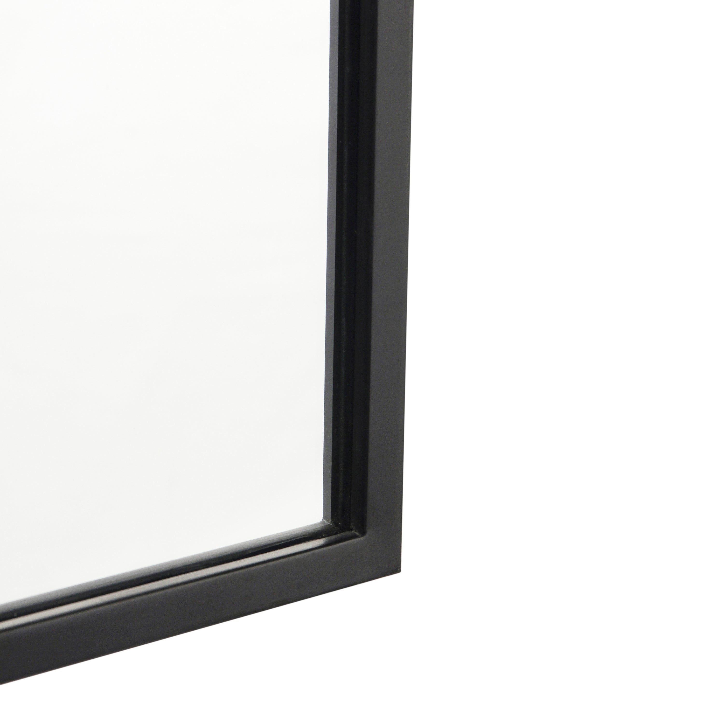 Mila 20"x30" Arched Metal Framed Wall Mirror for Hallways, Entryways, Dining and Living Rooms, Black