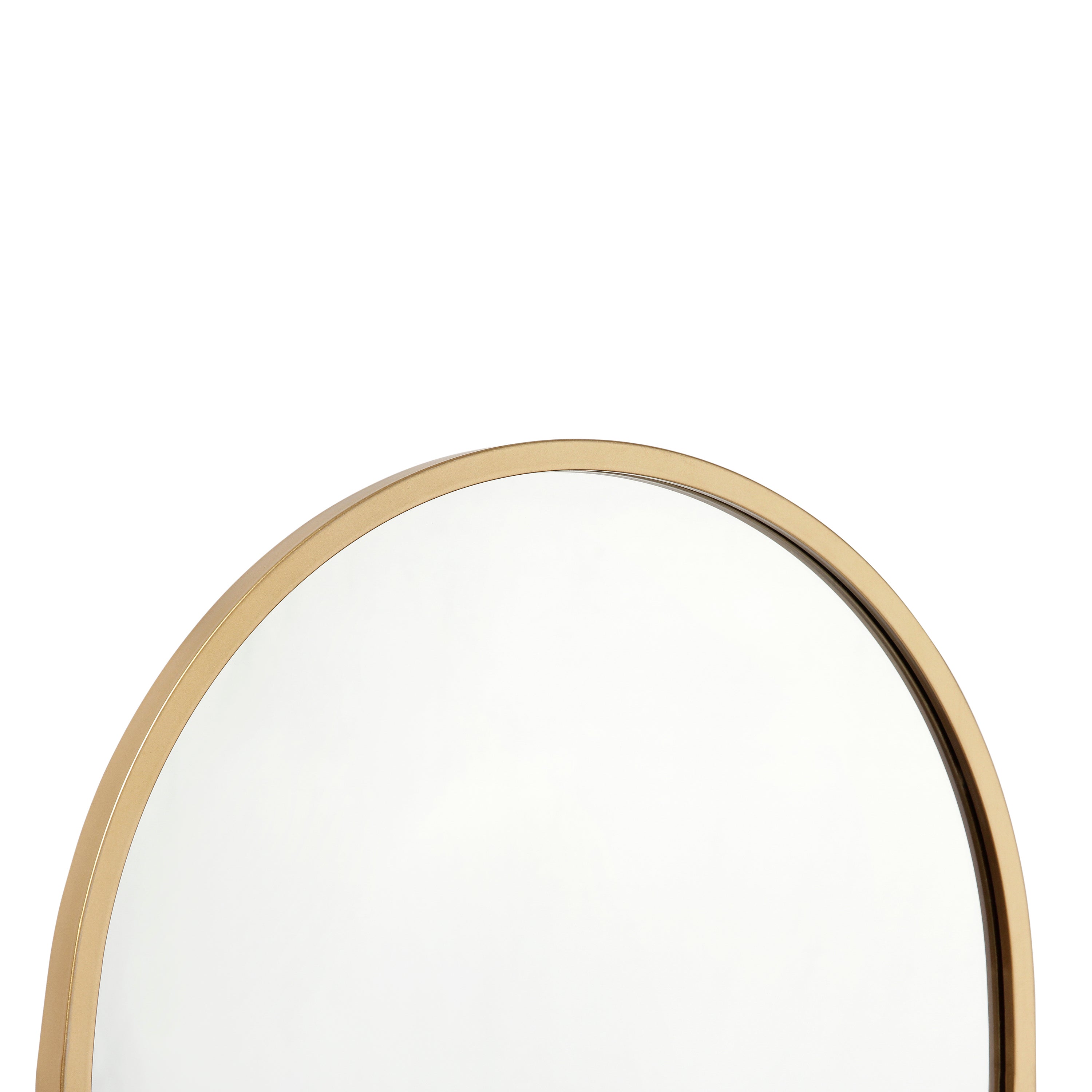 Mila 20"x30" Arched Metal Framed Wall Mirror for Hallways, Entryways, Dining and Living Rooms, Gold