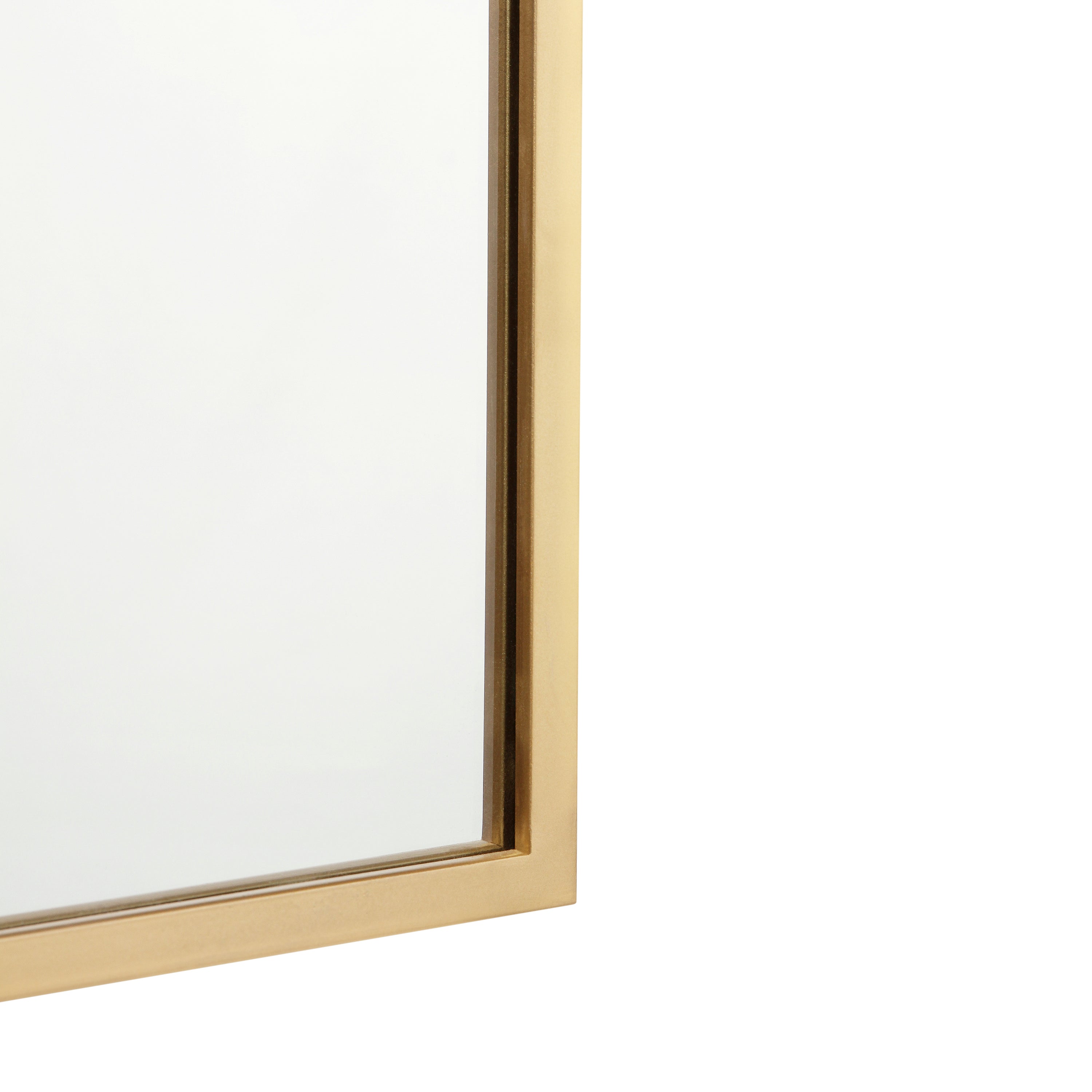 Mila 20"x30" Arched Metal Framed Wall Mirror for Hallways, Entryways, Dining and Living Rooms, Gold