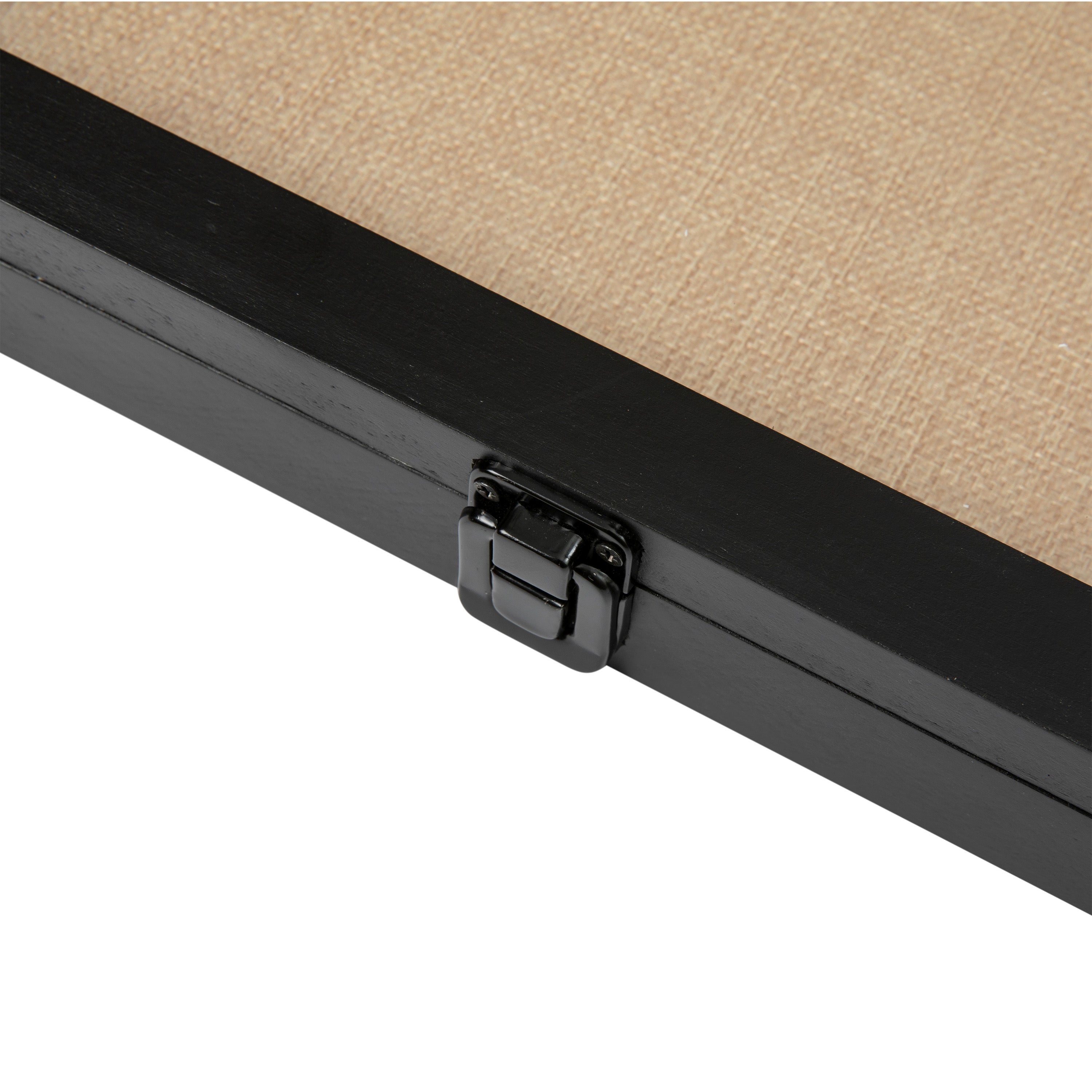 Peyton 11x14 Shadow Box Display Case with Linen Liner, 8 Push Pins and Solid Pine Wood Frame in Black