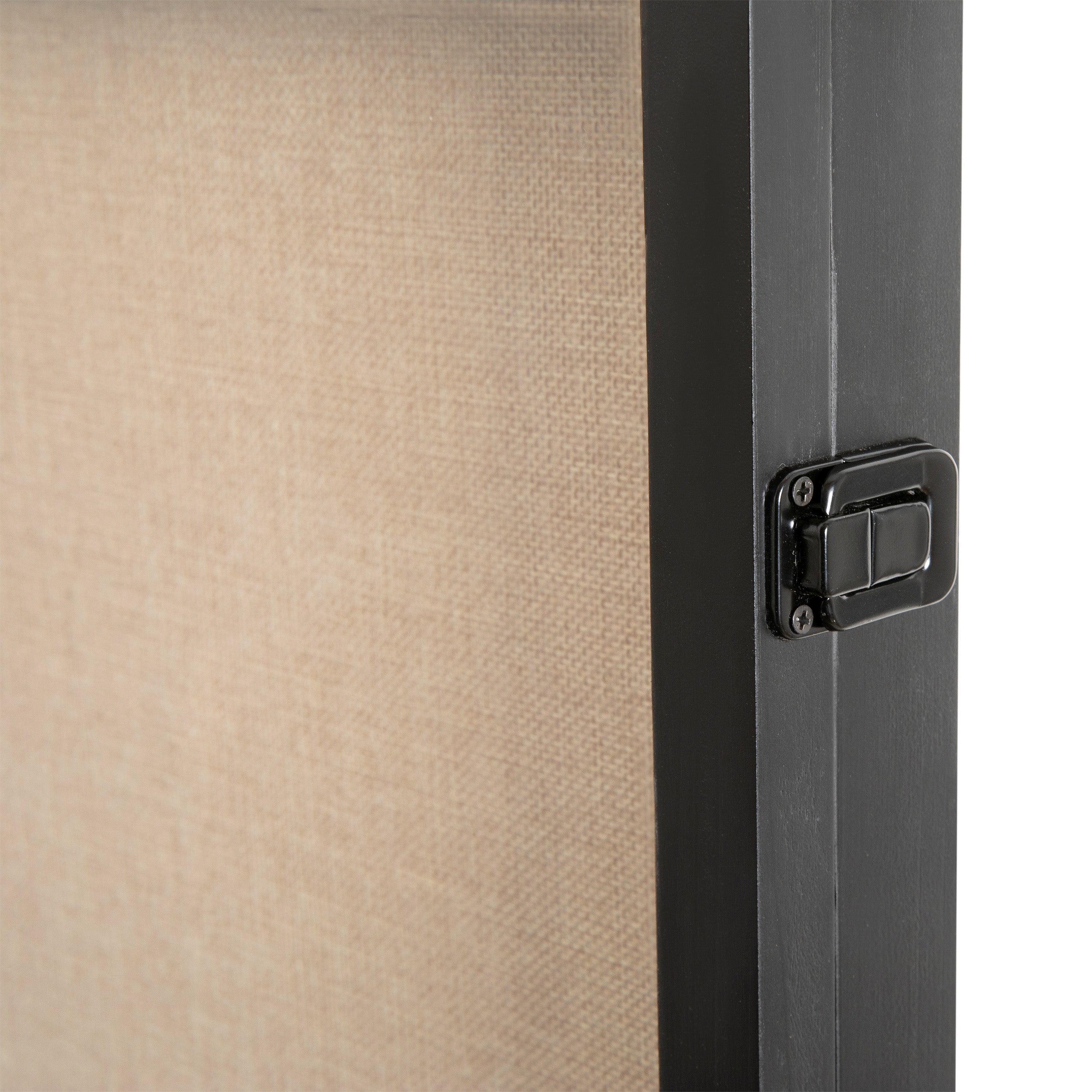 Peyton 18x24 Shadow Box Display Case with Linen Liner, 8 Push Pins and Solid Pine Wood Frame in Black