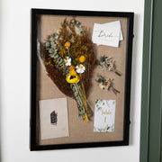 Peyton 18x24 Shadow Box Display Case with Linen Liner, 8 Push Pins and Solid Pine Wood Frame in Black