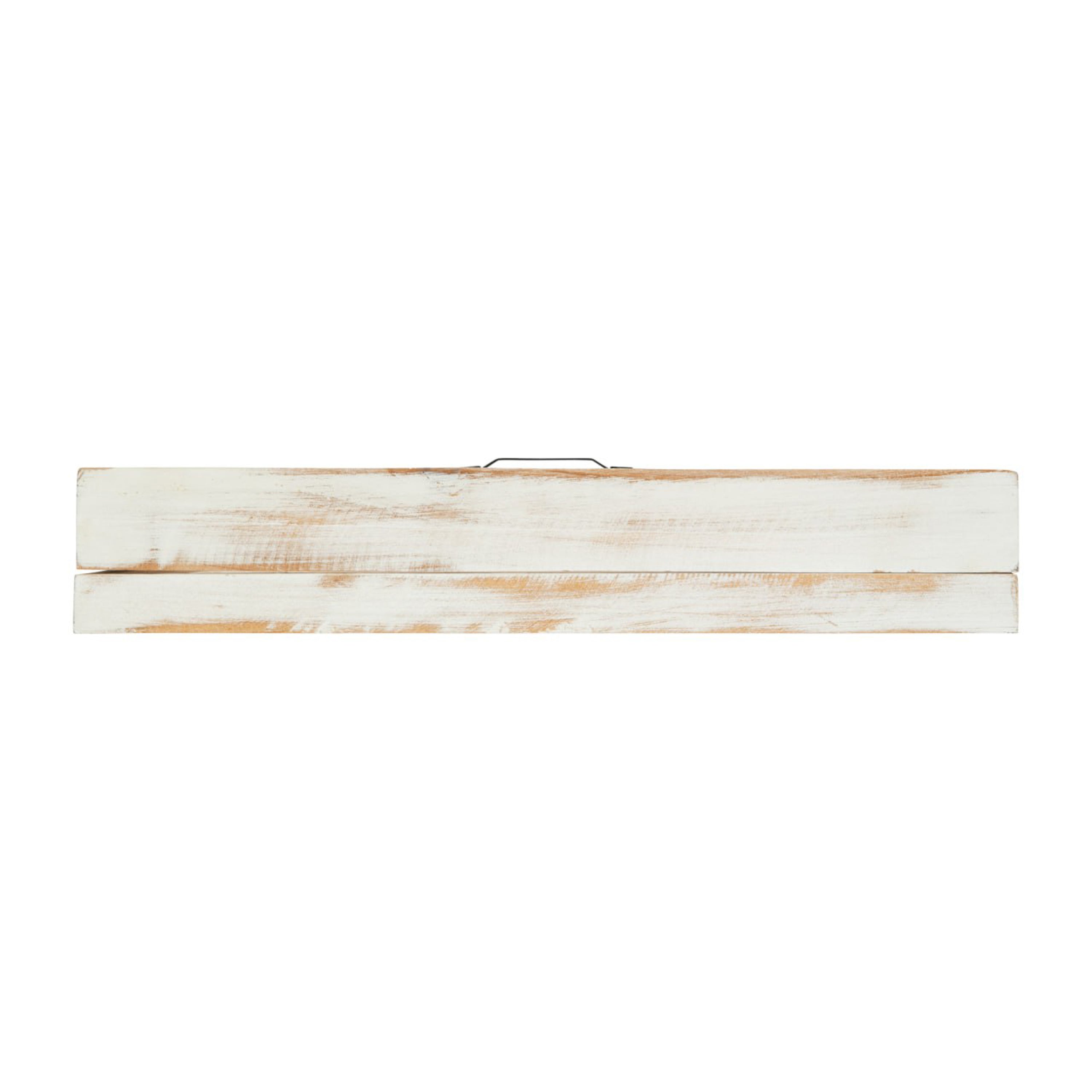 Peyton 18x24 Shadow Box Display Case with Linen Liner, 8 Push Pins and Solid Pine Wood Frame in Whitewash