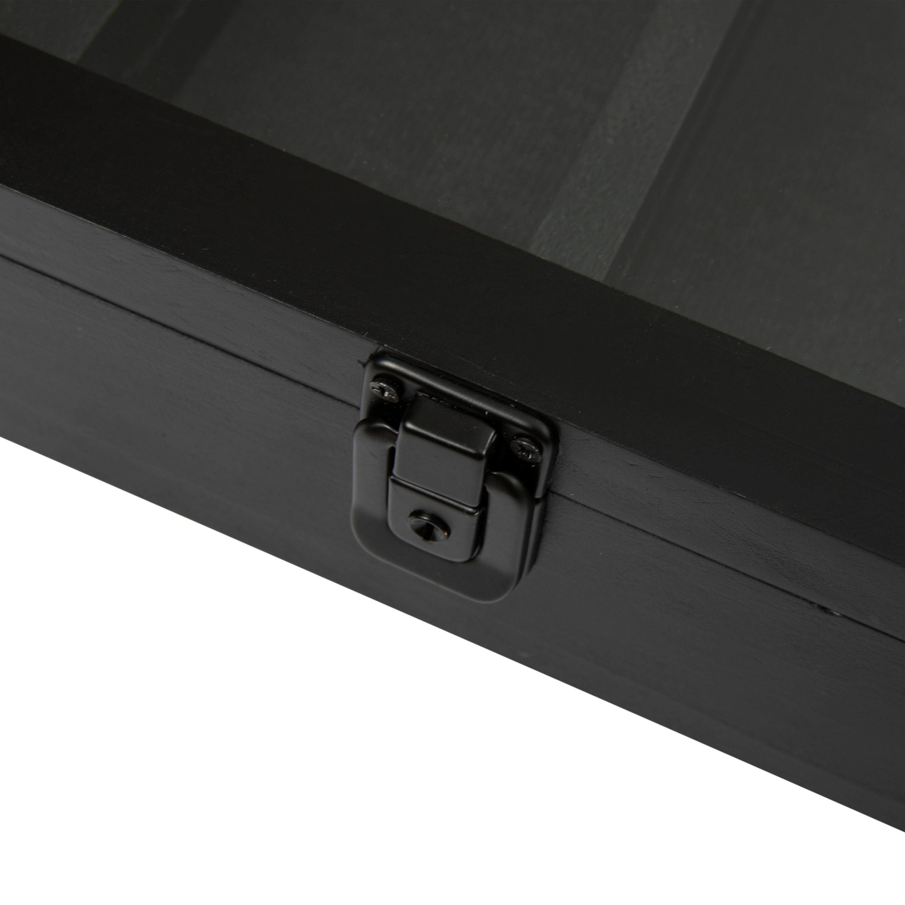 Maverick 11x14 Solid Pine Medals Display Case with 3 Channel Grooved Removable Shelves in Black