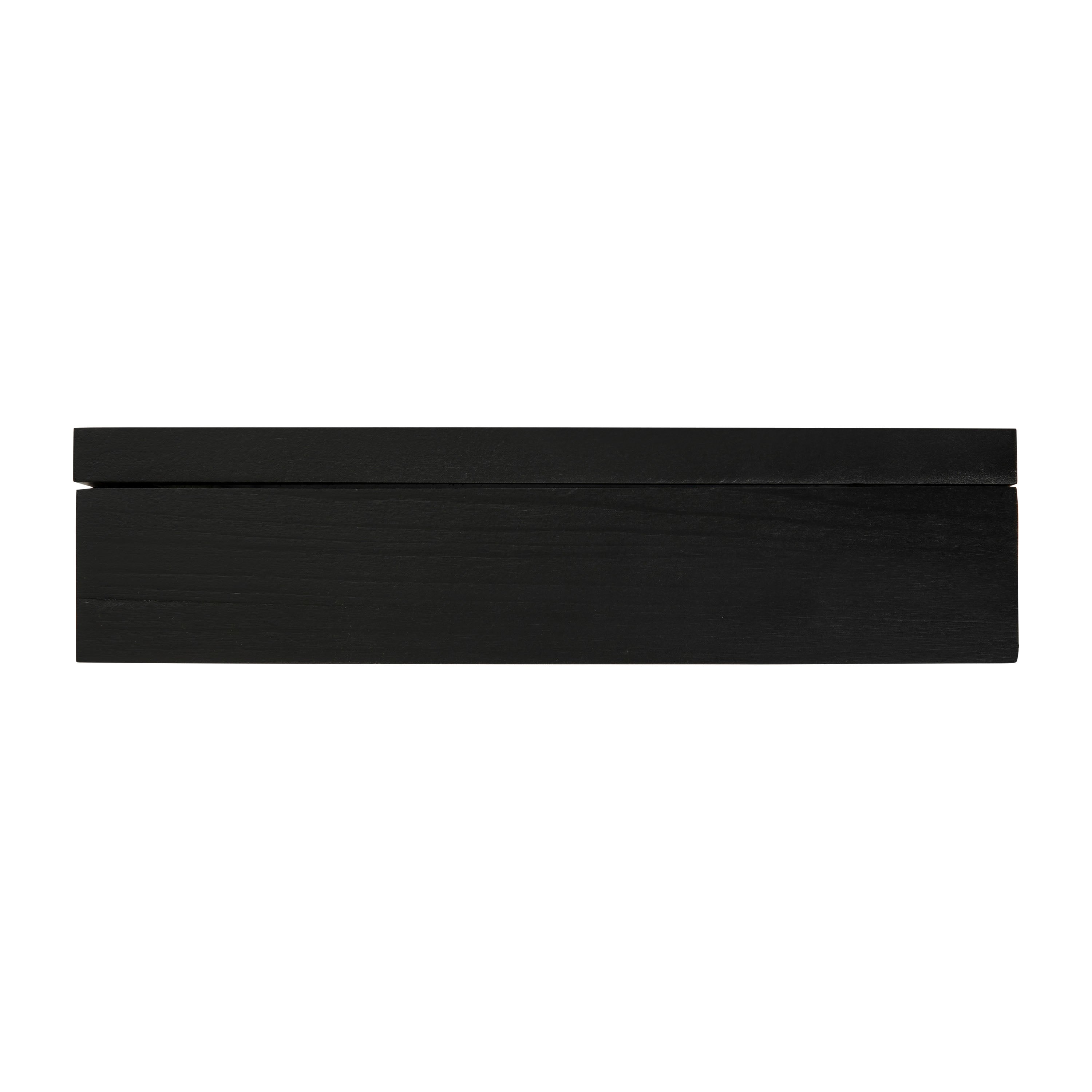 Maverick 11x14 Solid Pine Medals Display Case with 3 Channel Grooved Removable Shelves in Black