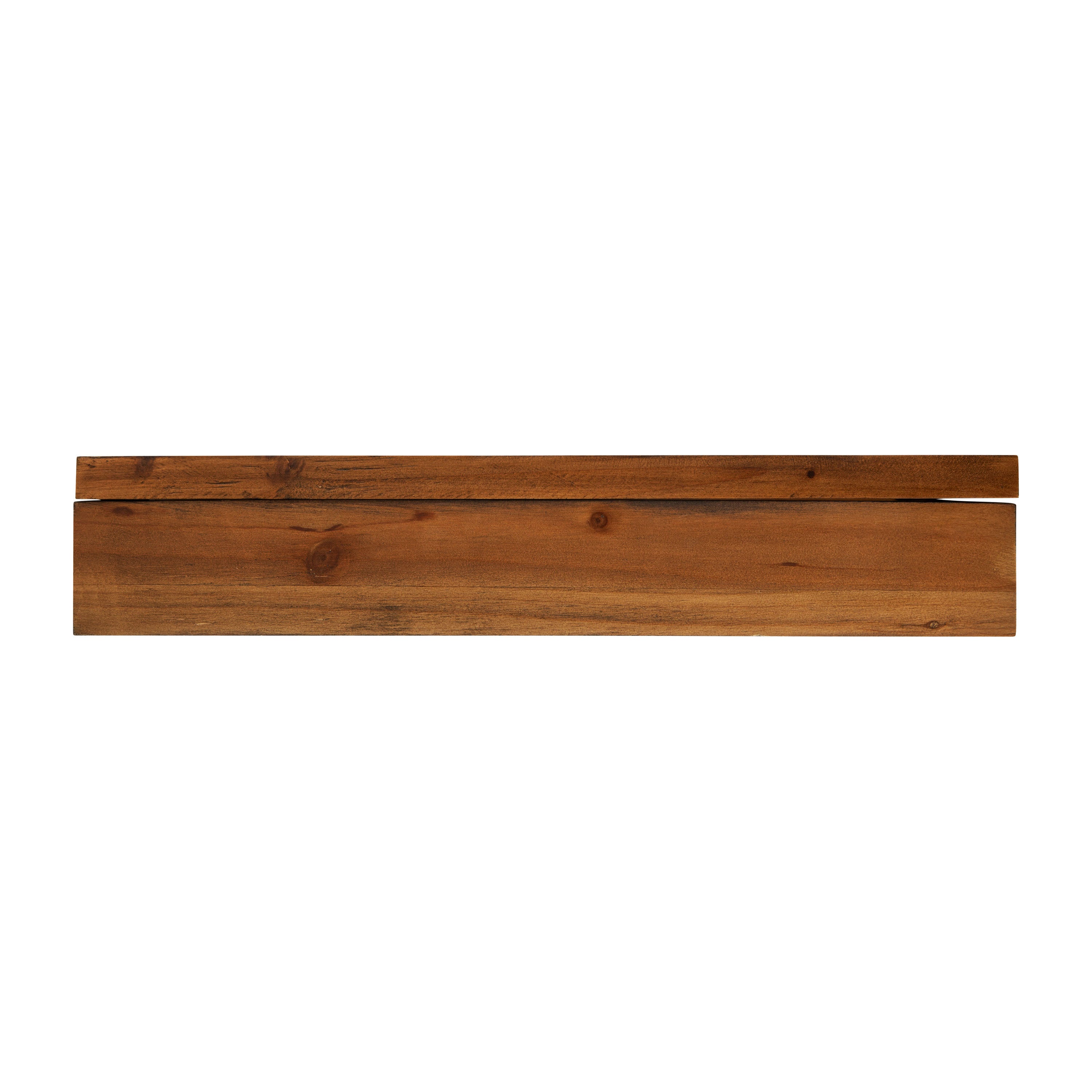 Maverick 14.5x17.5 Solid Pine Medals Display Case with 4 Channel Grooved Removable Shelves in Rustic Brown