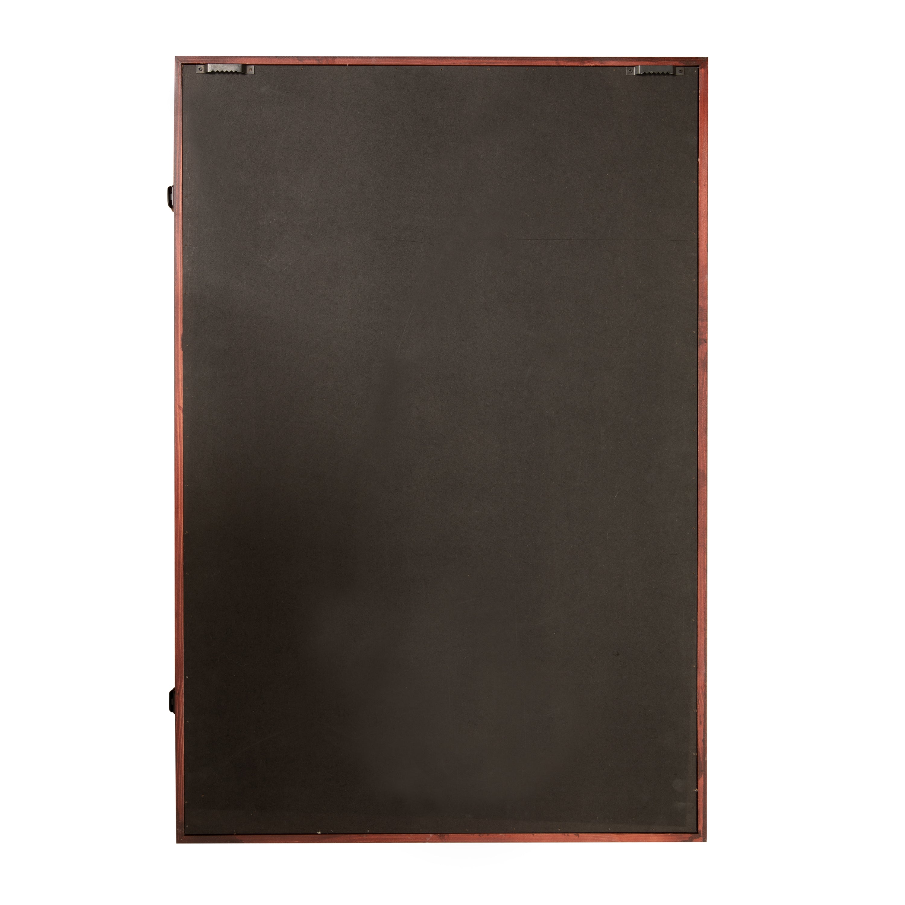 Banks 24x36 Jersey Display Case with Solid Pine Wood Frame, UV Treated Acrylic Window, Velvet Backing Board, and Anti-Theft Lock in Mahogany