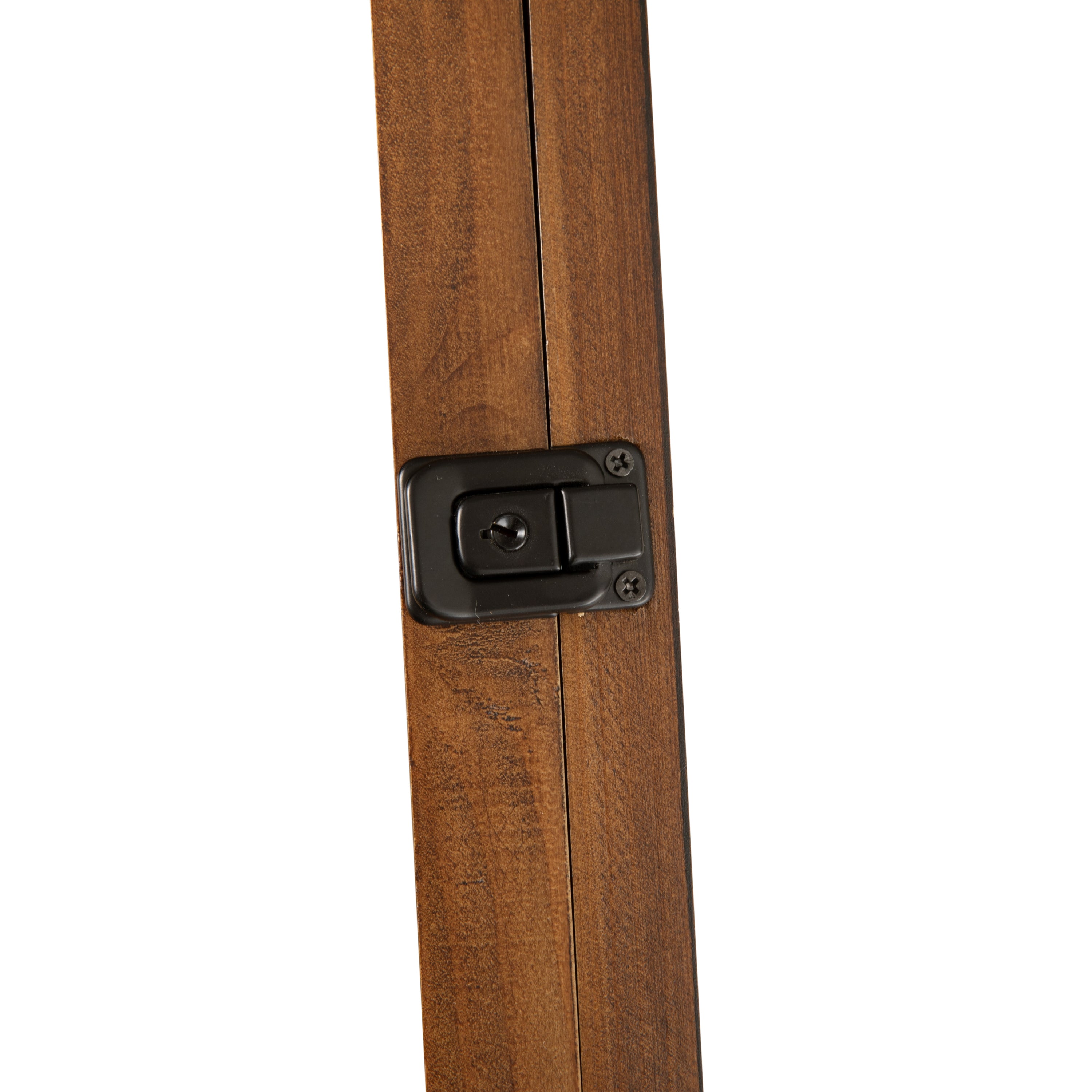 Banks 24x36 Jersey Display Case with Solid Pine Wood Frame, UV Treated Acrylic Window, Velvet Backing Board, and Anti-Theft Lock in Rustic Brown
