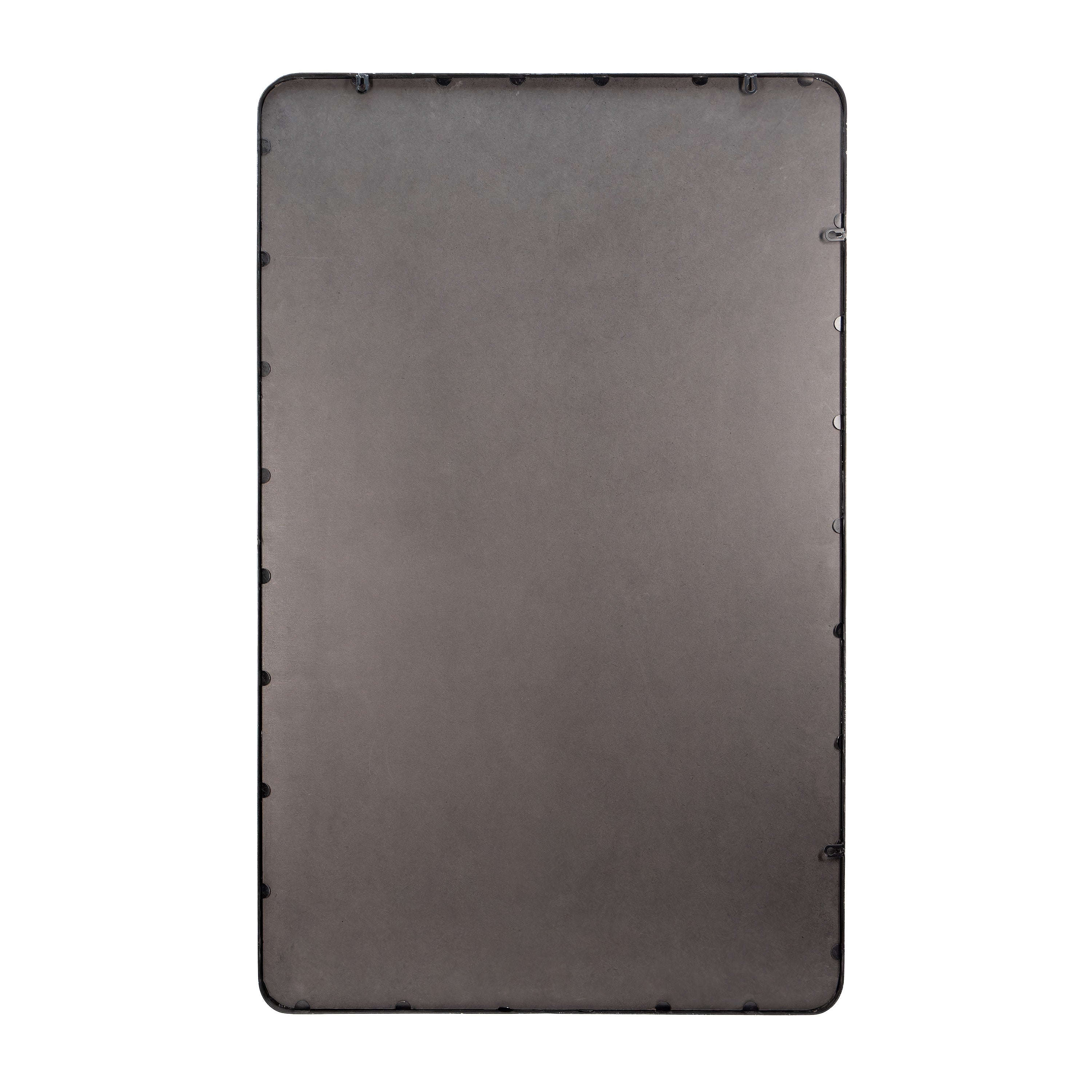 Ava 48" x 30" Metal Deep Framed Wall Mirror - Large Accent Mirror for Bathroom, Entryway, Dining Room, & Living Room in Black
