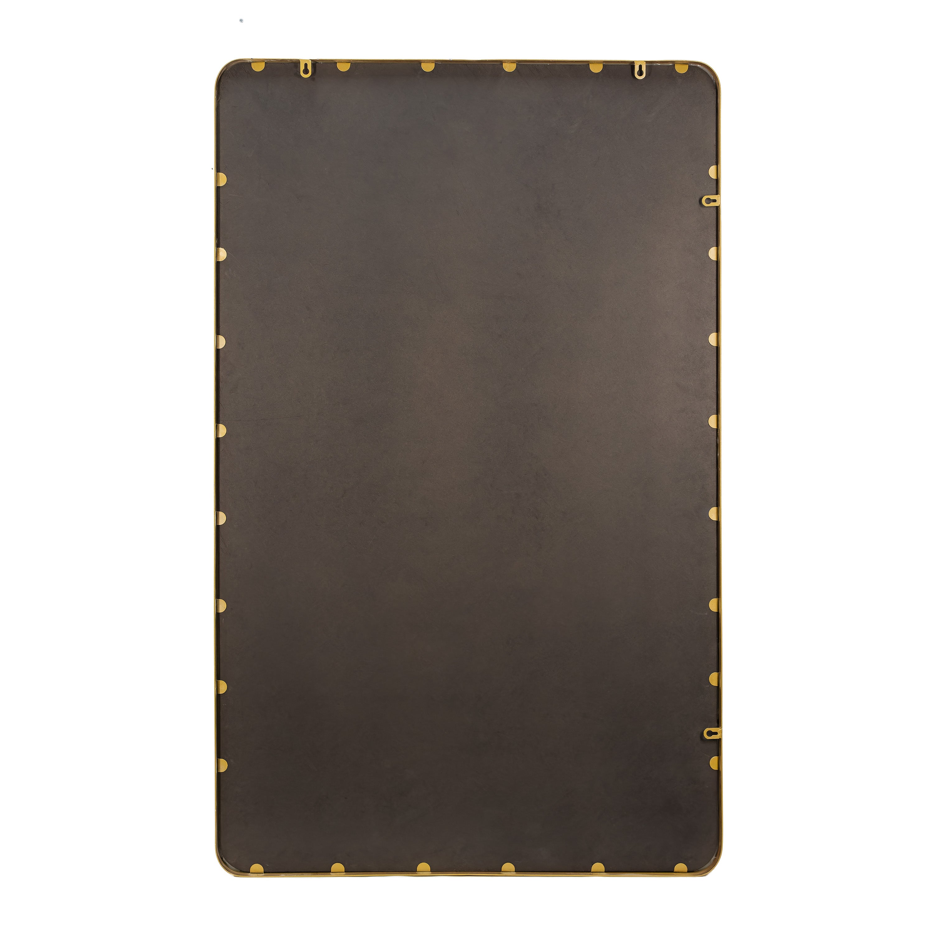 Ava 48" x 30" Metal Deep Framed Wall Mirror - Large Accent Mirror for Bathroom, Entryway, Dining Room, & Living Room in Gold