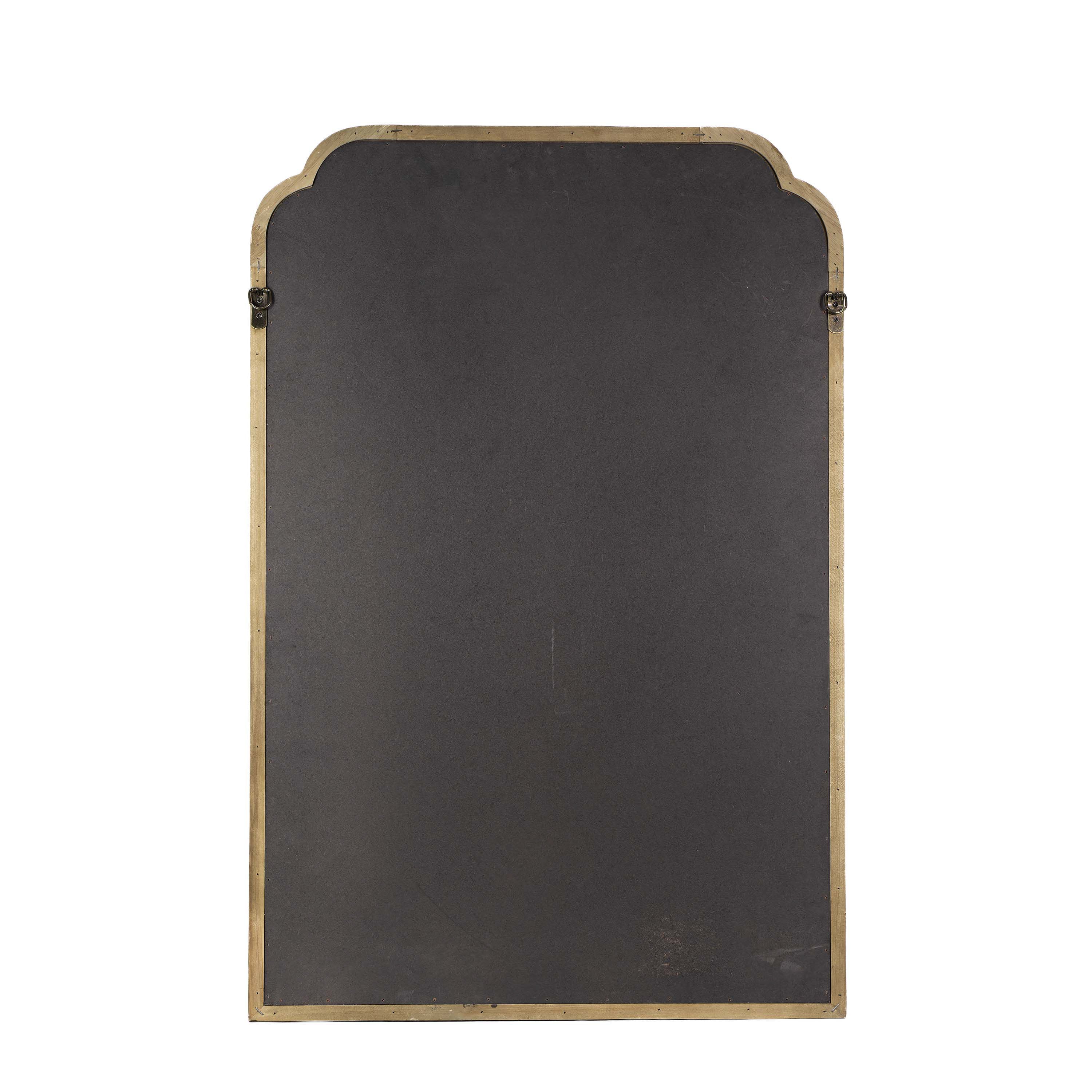 Efie 36" x 24" Large Accent Wall Mirror with Solid Wood Frame for Bathroom, Entryway, Dining Room & Living Room in Weathered