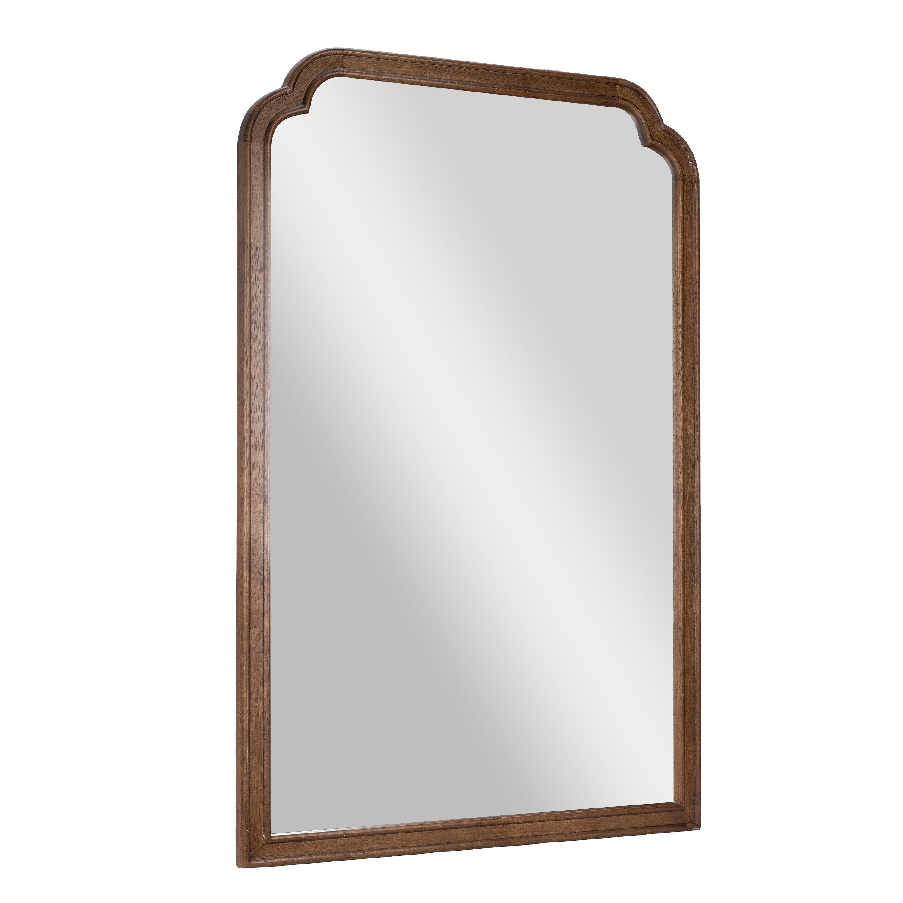 Efie 36" x 24" Large Accent Wall Mirror with Solid Wood Frame for Bathroom, Entryway, Dining Room & Living Room in Rustic Brown