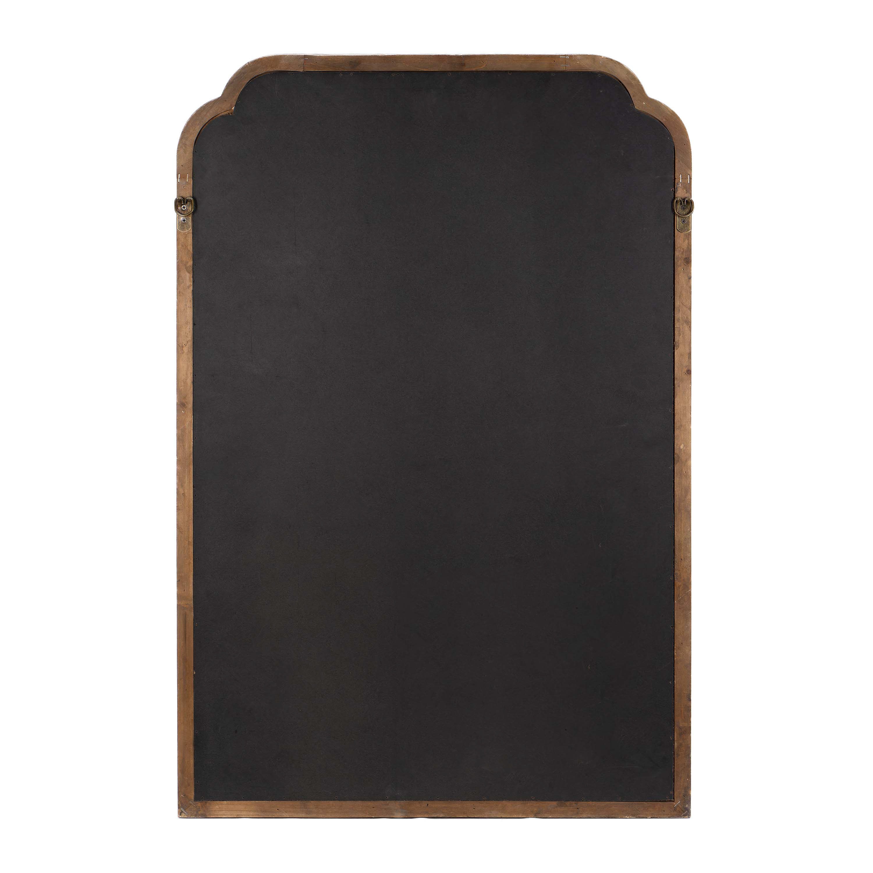 Efie 36" x 24" Large Accent Wall Mirror with Solid Wood Frame for Bathroom, Entryway, Dining Room & Living Room in Rustic Brown