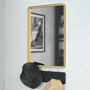 Janinne 20"x30" Rectangle Gold Metal Deep Framed Wall Mirror - Large Accent Mirror for Bathroom, Entryway, Dining Room, & Living Room