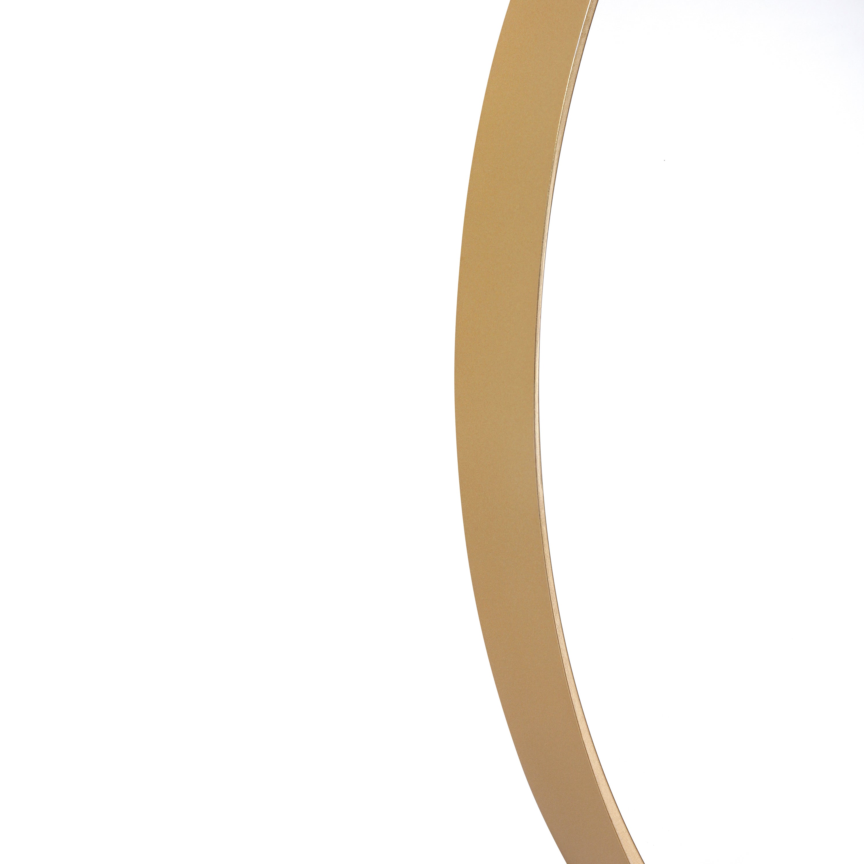 Jennifer 27.5" Round Gold Metal Deep Framed Wall Mirror - Large Accent Mirror for Bathroom, Entryway, Dining Room, & Living Room