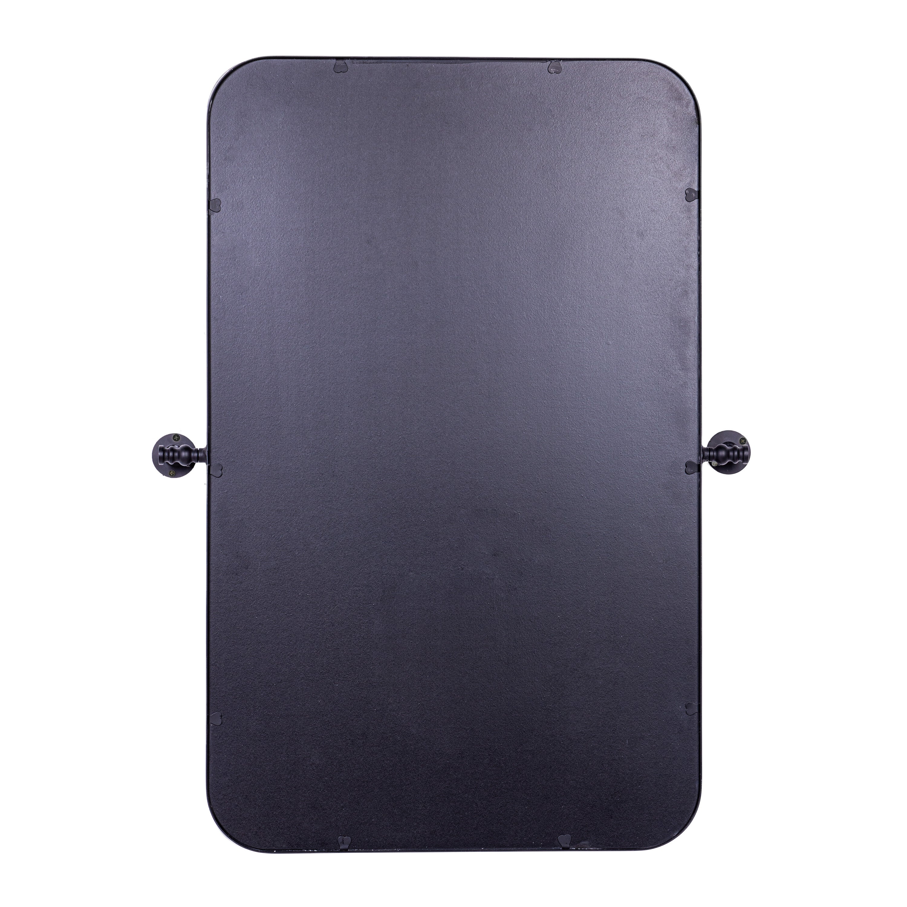 Finlay 35" x 27" Metal Pivot Wall Mirror - Large Accent Vanity Mirror for Bathroom in Black