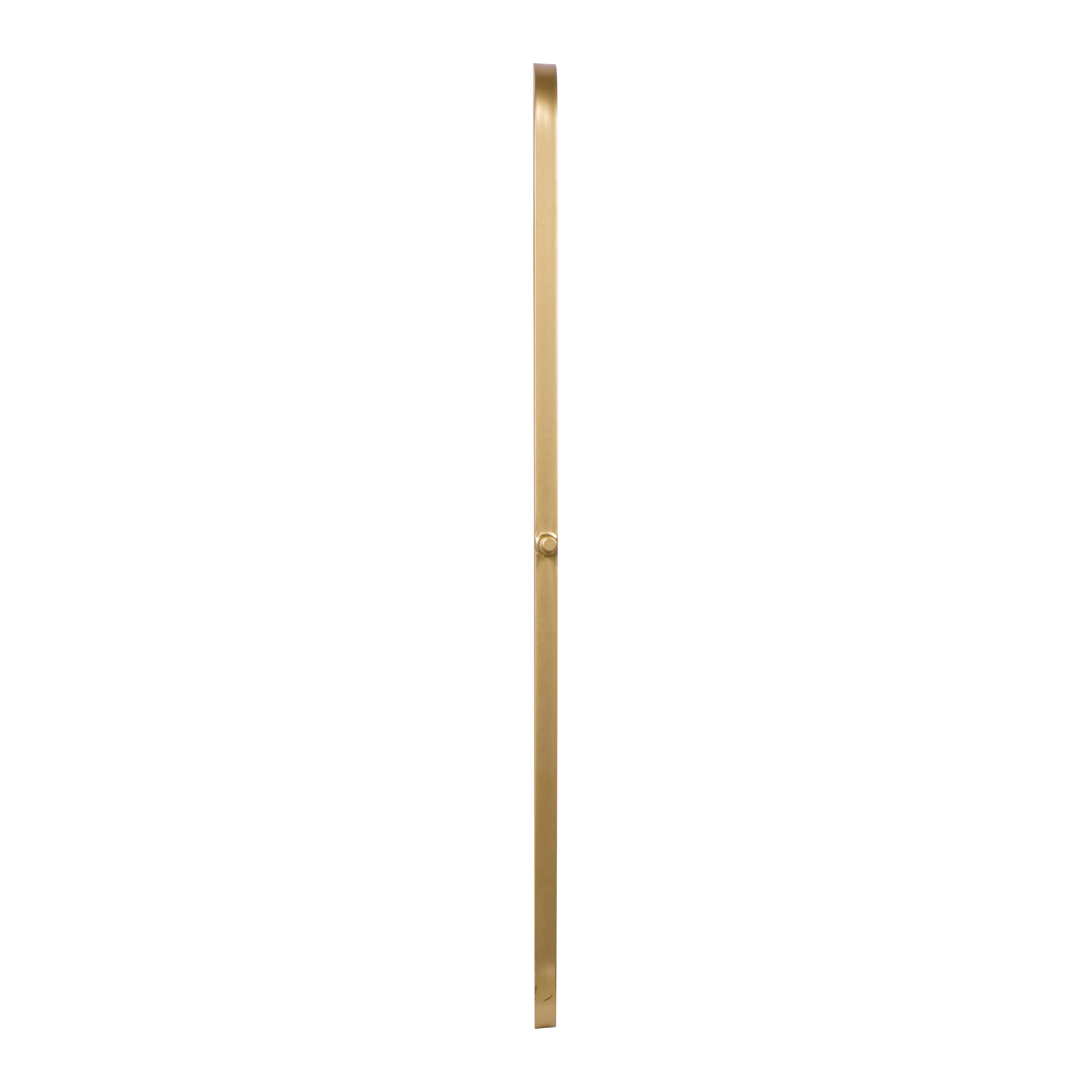 Finlay 35" x 27" Metal Pivot Wall Mirror - Large Accent Vanity Mirror for Bathroom in Gold