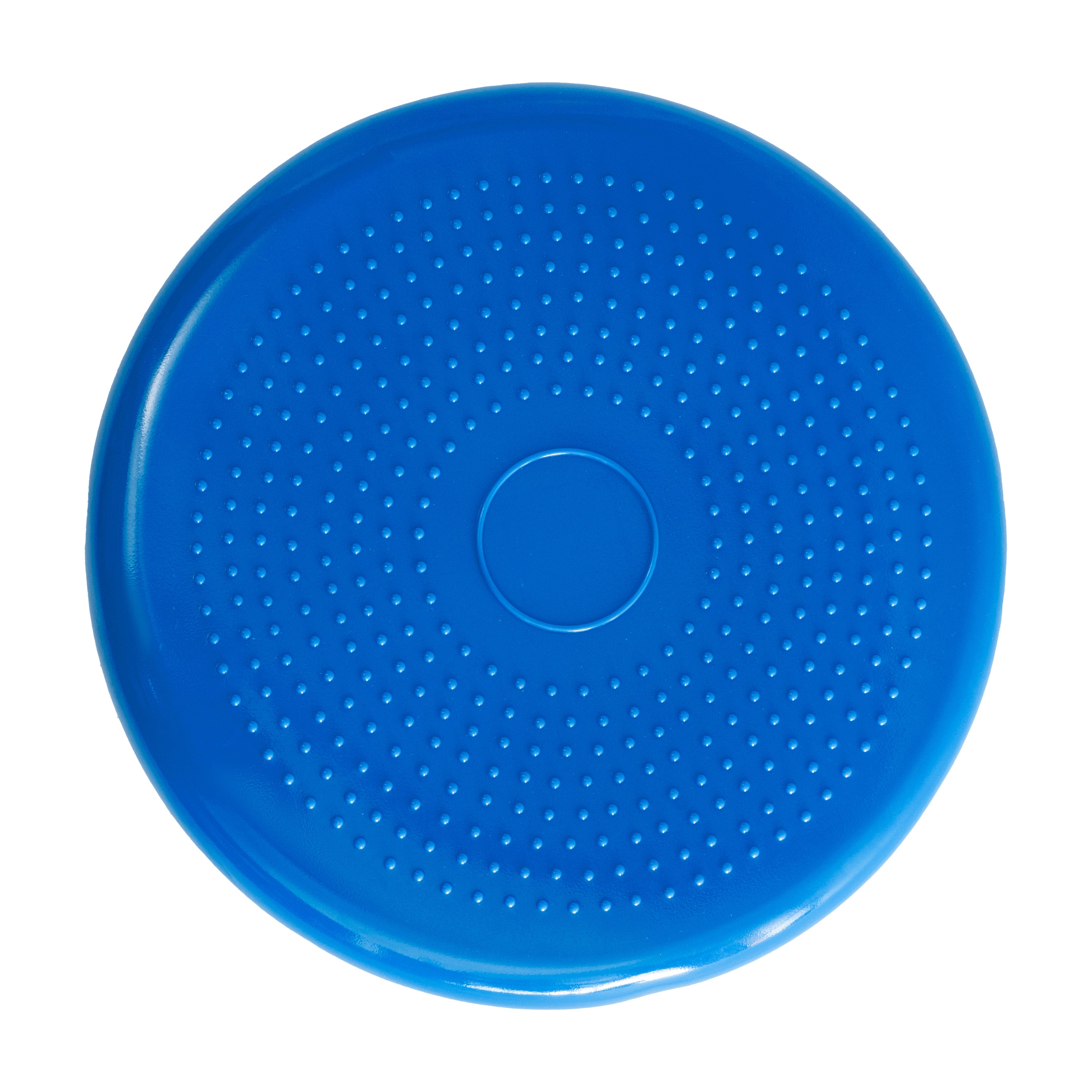 Alfie Blue 13 Inch Round Inflatable Wobble Cushion with Dual Sided Grips for Sitting or Standing and Included Hand Pump