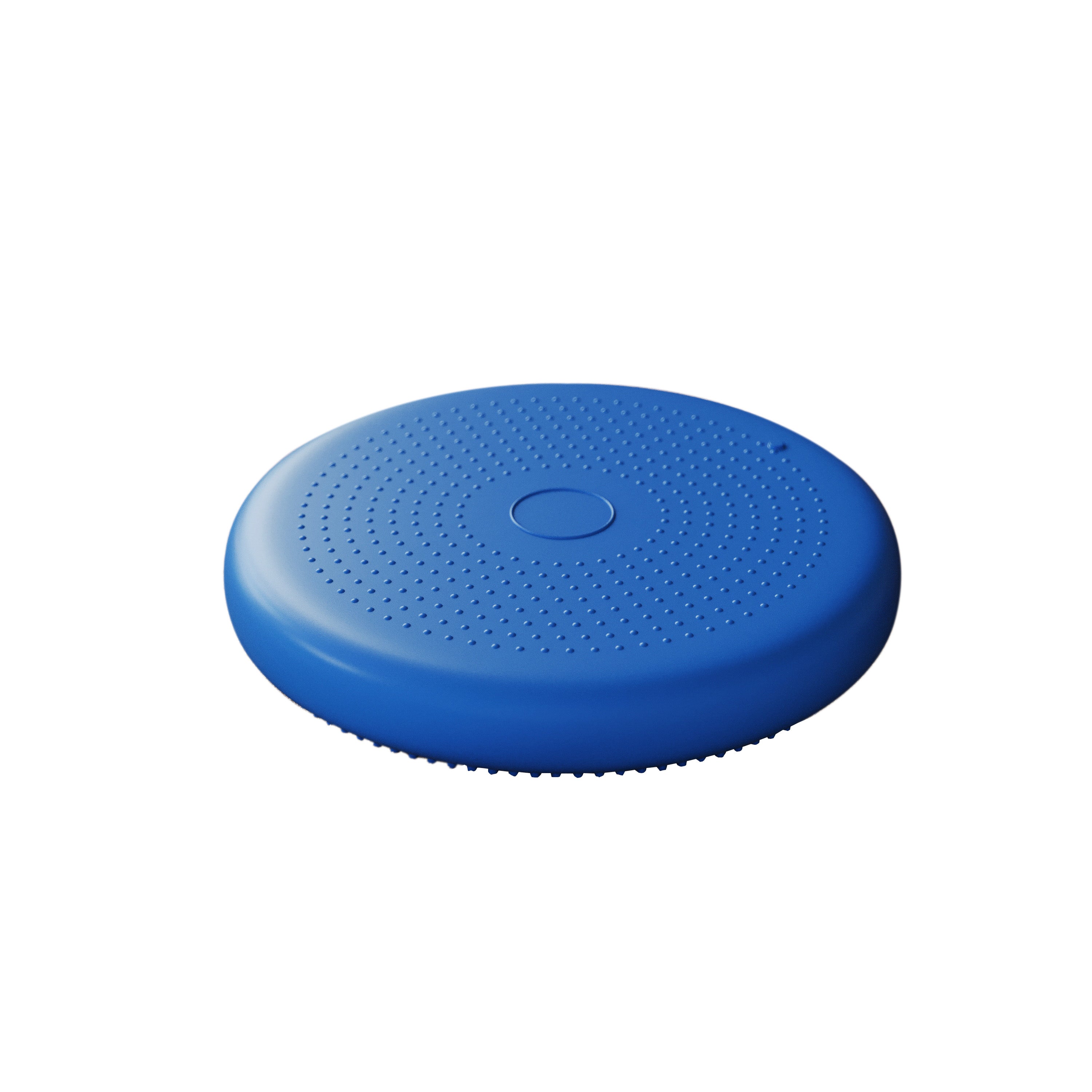 Alfie Blue 13 Inch Round Inflatable Wobble Cushion with Dual Sided Grips for Sitting or Standing and Included Hand Pump