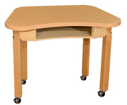 Mobile Synergy 18" x 30" High Pressure Laminate Desk with Hardwood Legs- 22"