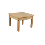 24" x 24" Square High Pressure Laminate Table with Hardwood Legs- 18"