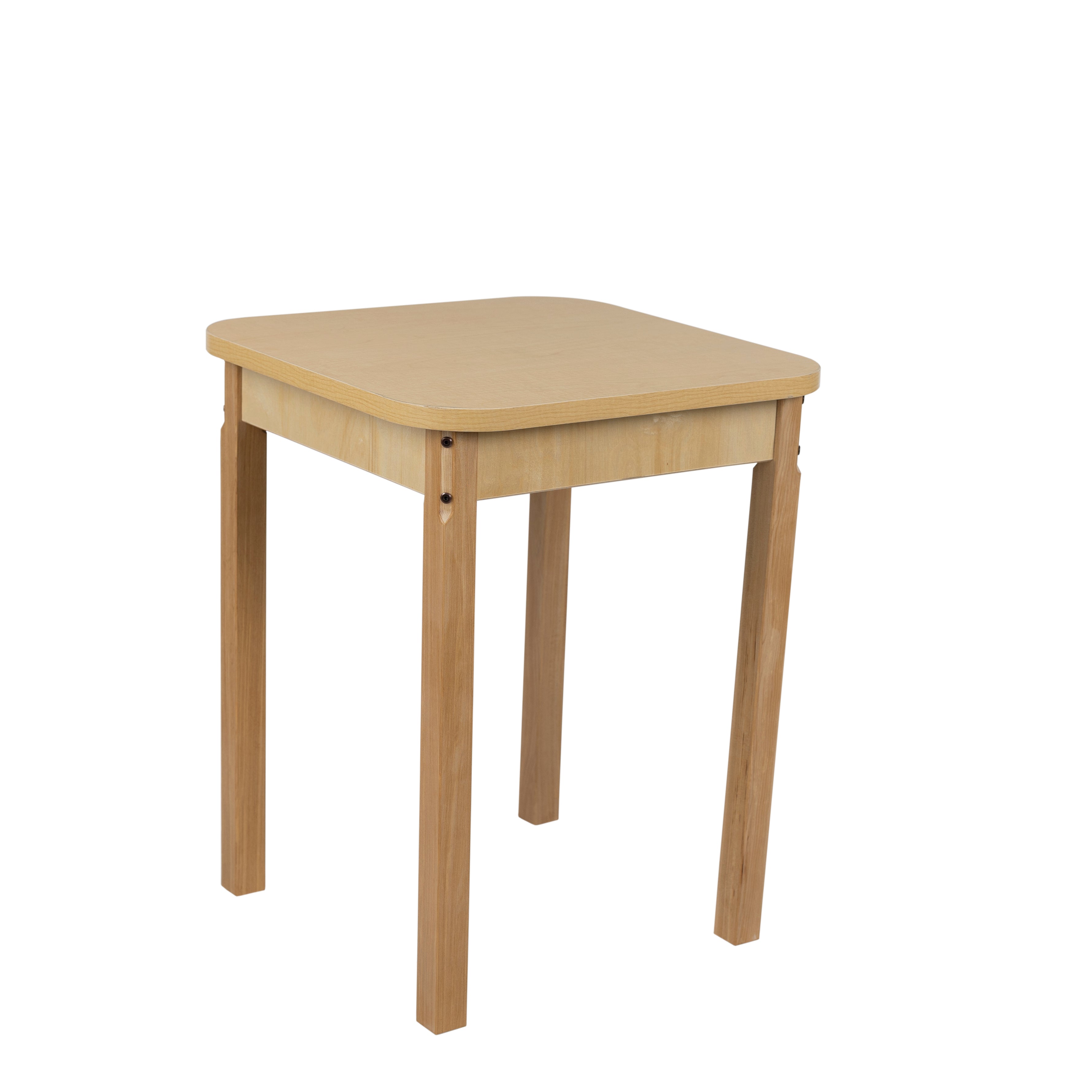 24" x 24" Square High Pressure Laminate Table with Hardwood Legs- 29"