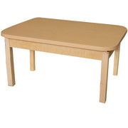 24" x 48" Rectangle High Pressure Laminate Table with Hardwood Legs- 14"