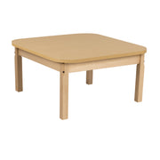 30" x 30" Square High Pressure Laminate Table with Hardwood Legs- 16"
