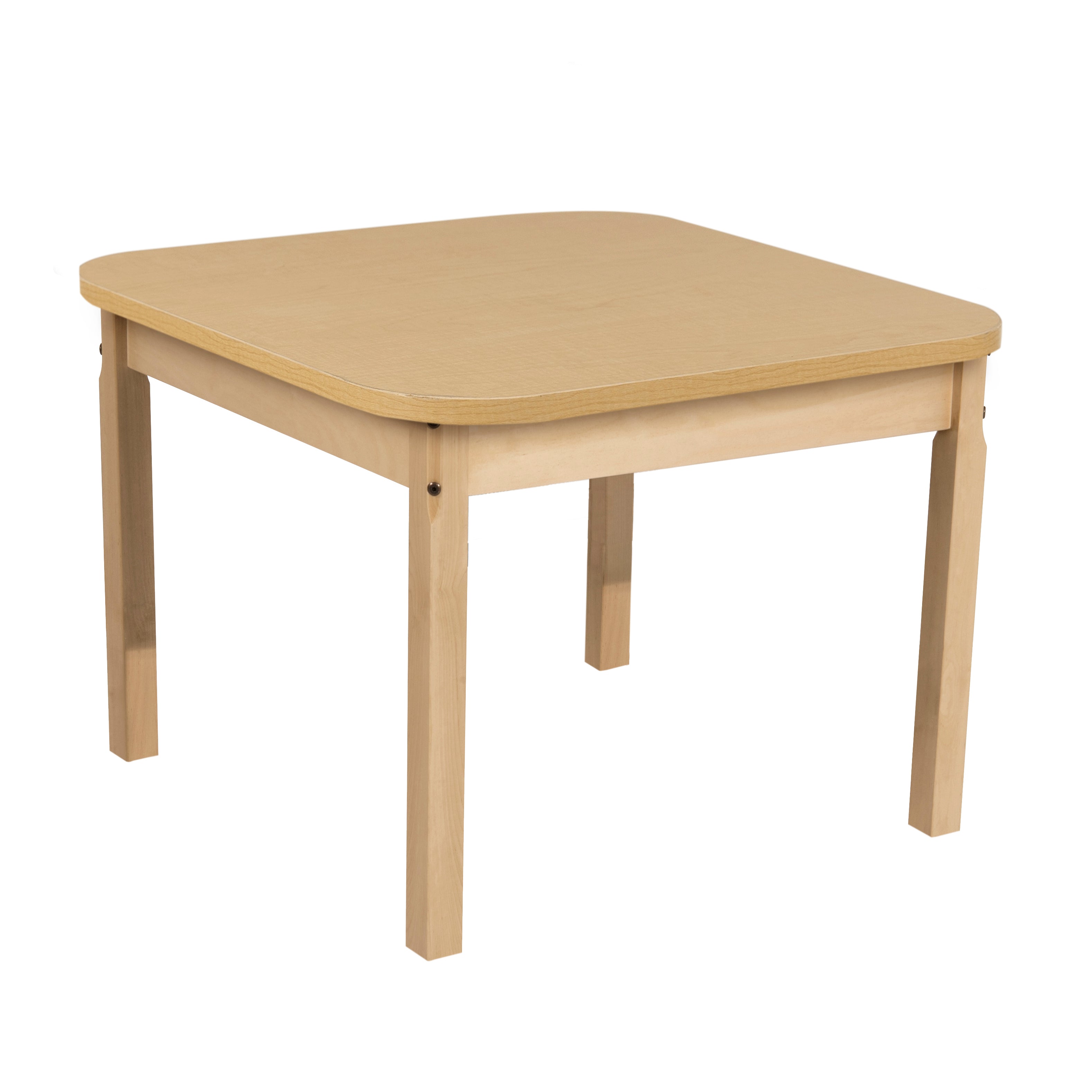 30" x 30" Square High Pressure Laminate Table with Hardwood Legs- 24"