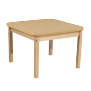 36" x 36" Square High Pressure Laminate Table with Hardwood Legs- 20"