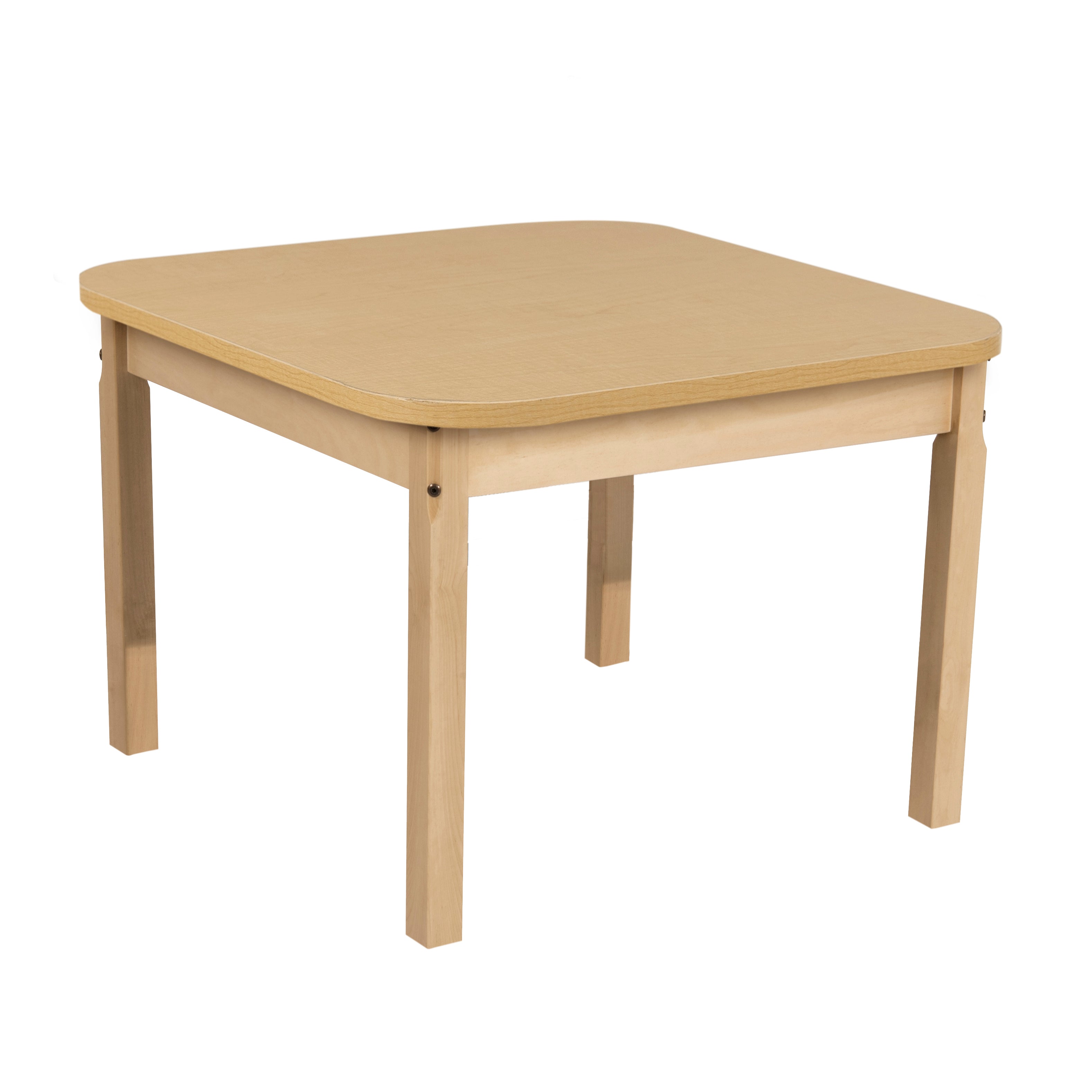 36" x 36" Square High Pressure Laminate Table with Hardwood Legs- 22"