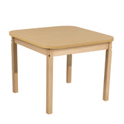 36" x 36" Square High Pressure Laminate Table with Hardwood Legs- 29"