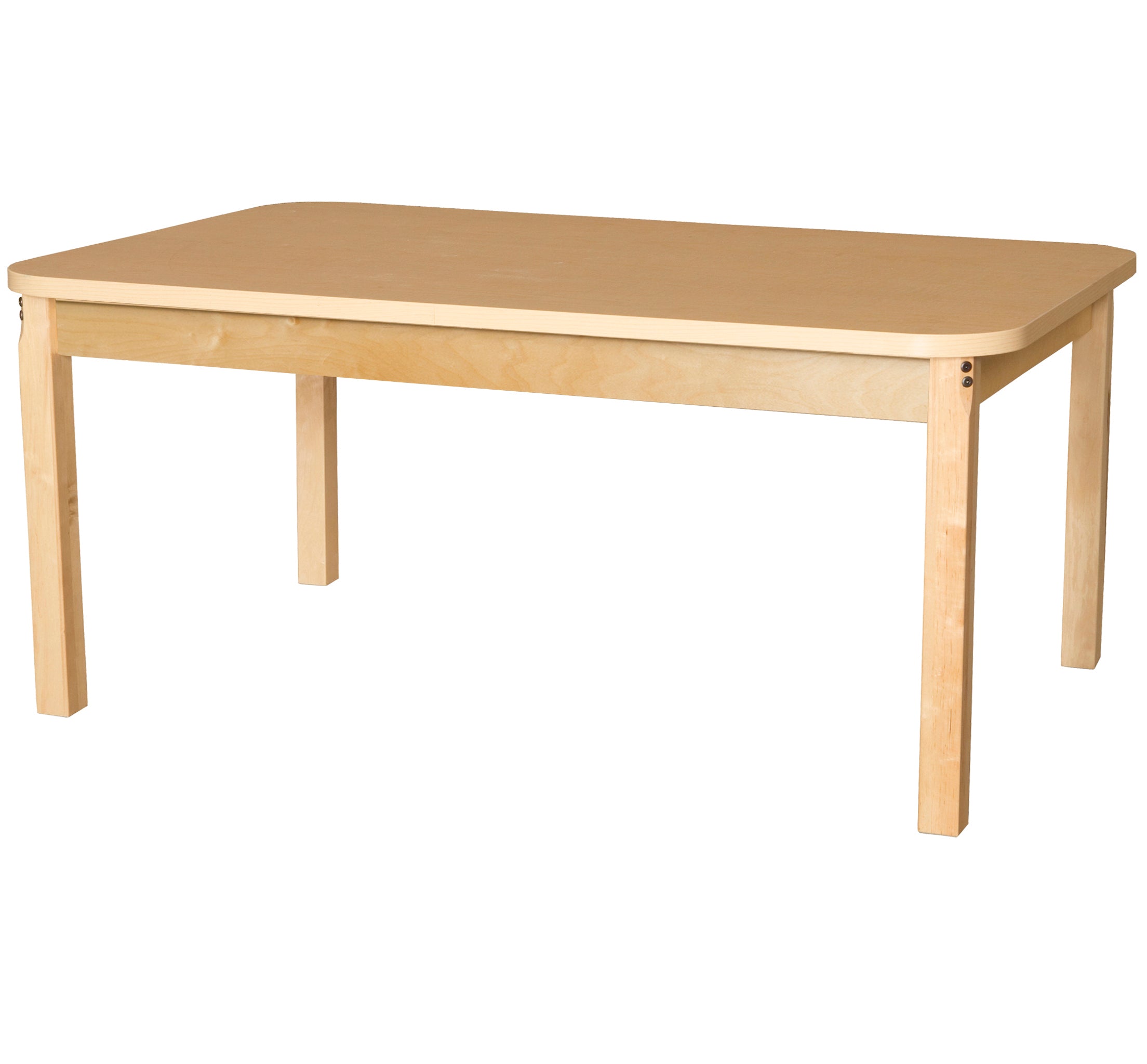 36' x 60" Rectangle High Pressure Laminate Table with Hardwood Legs- 20"