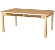 36" x 60" Four Seater High Pressure Laminate Desk with Hardwood Legs- 22"