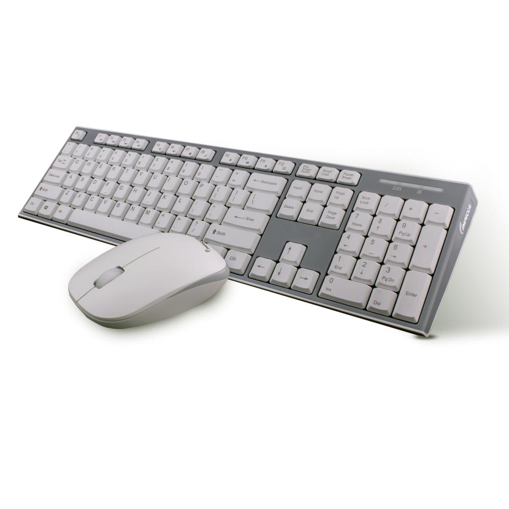 Impecca Wireless Multimedia Keyboard and Mouse Combo, White