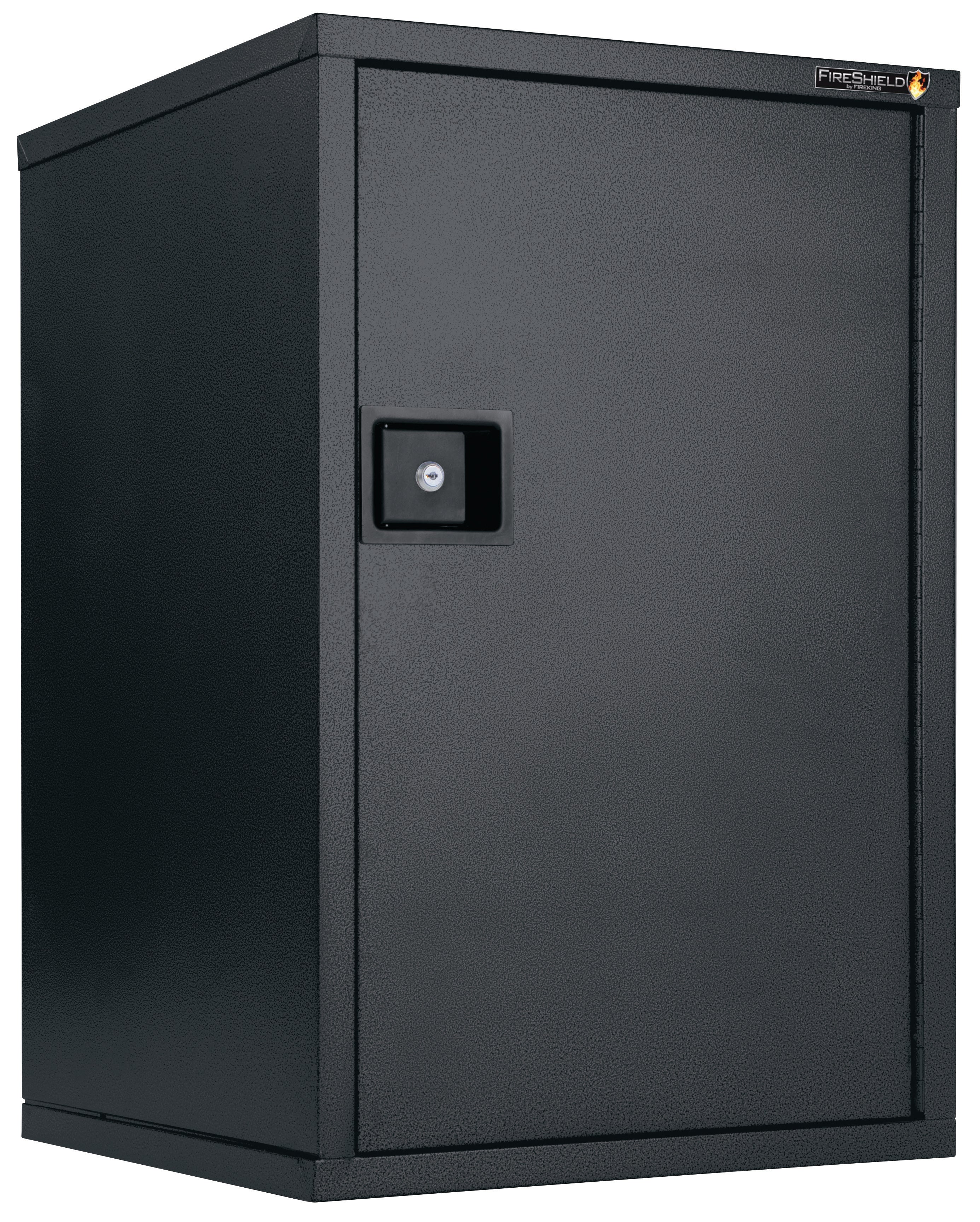 Fire Resistant - Single door storage cabinet - 34"H (Black Texture)
