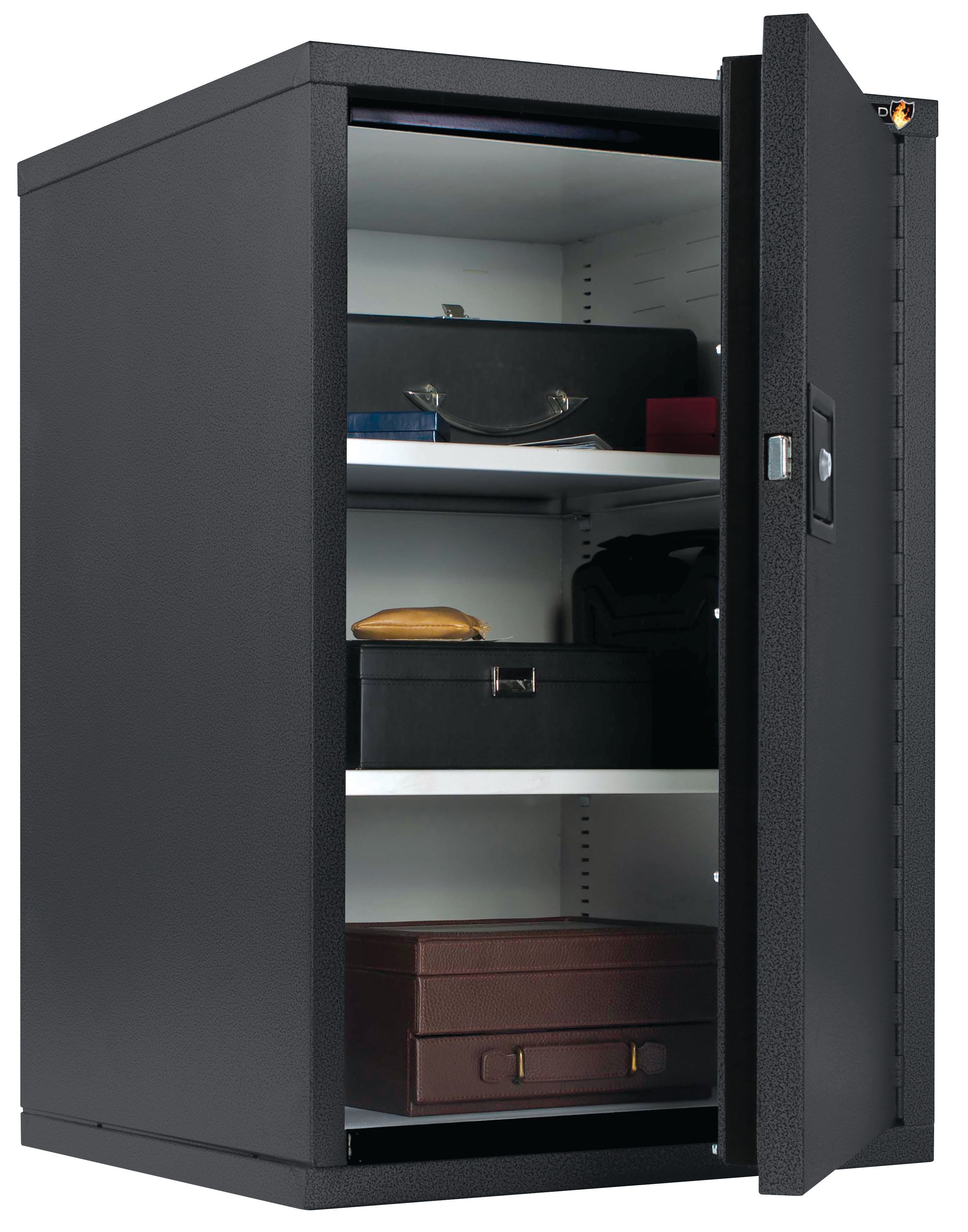 Fire Resistant - Single door storage cabinet - 34"H (Black Texture)