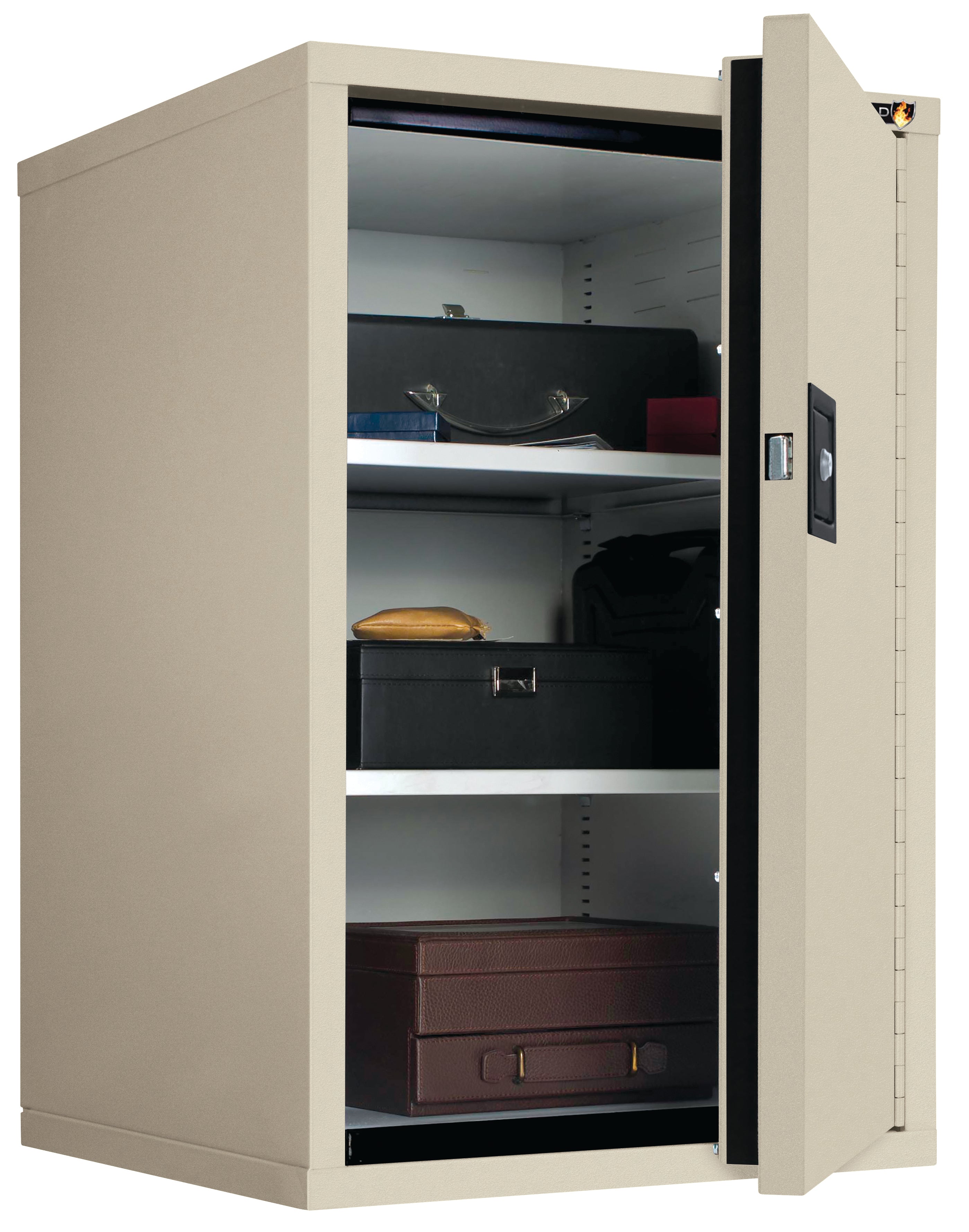 Fire Resistant - Single door storage cabinet - 34"H (Parchment Texture)
