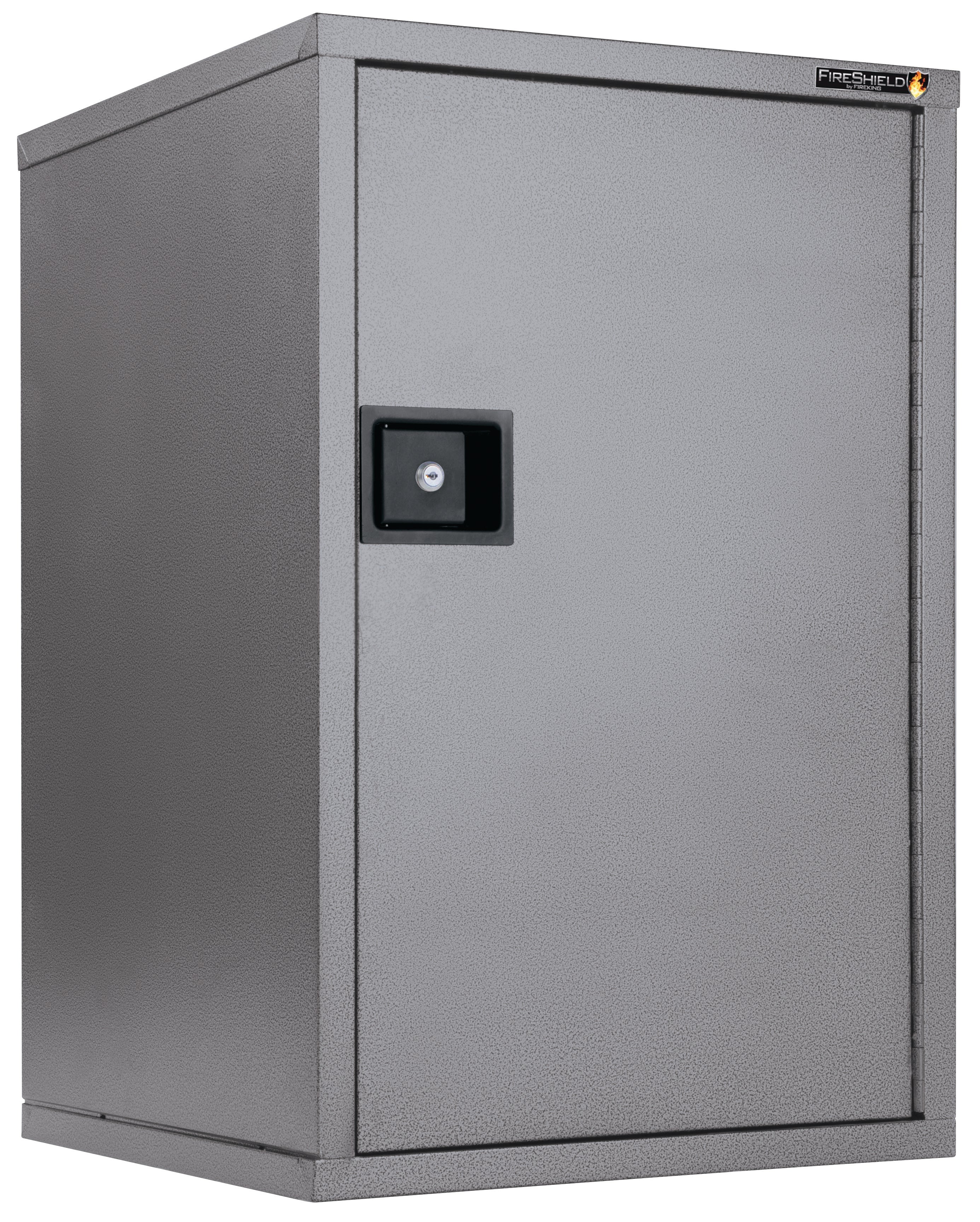 Fire Resistant - Single door storage cabinet - 34"H (Silver Texture)