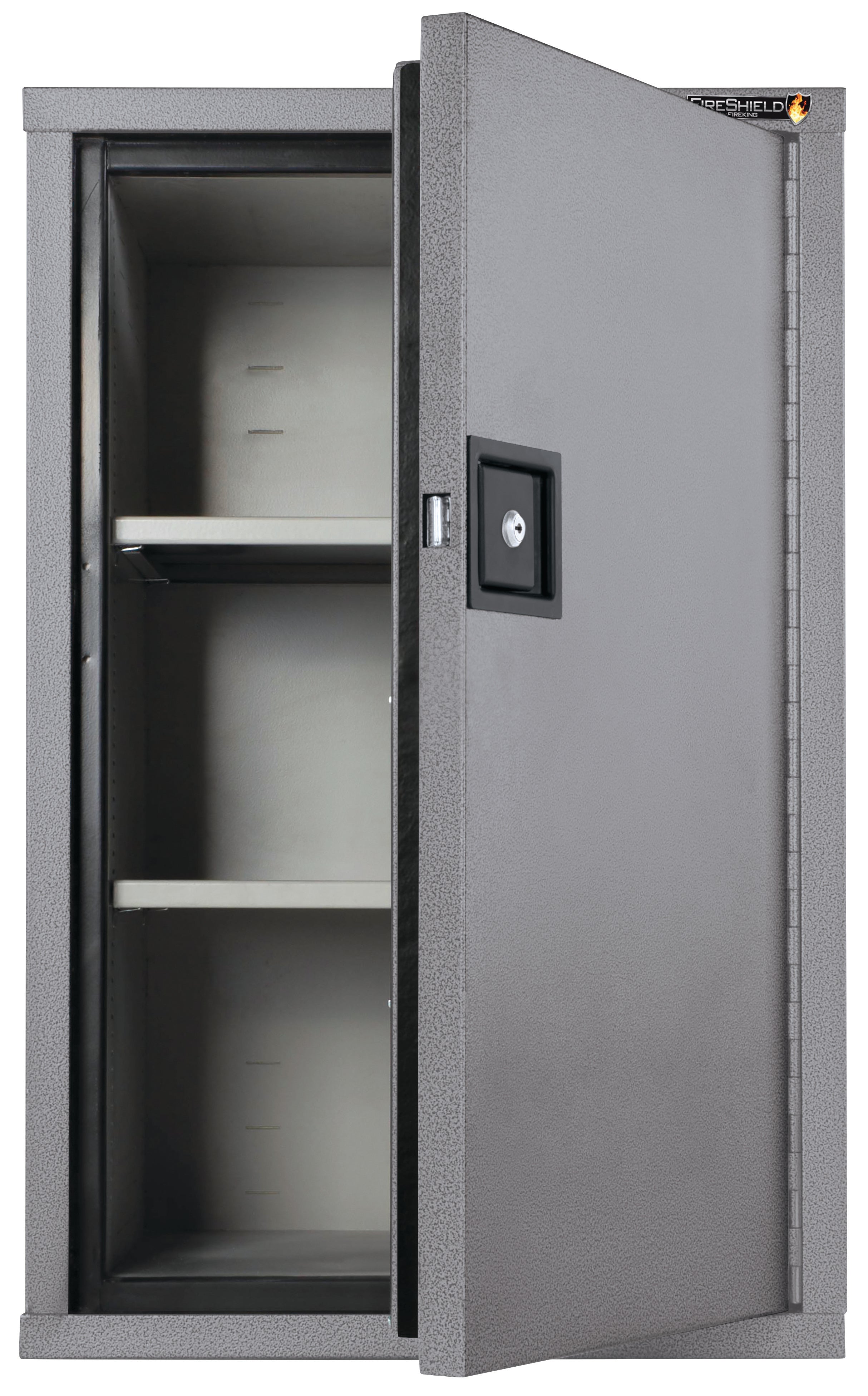 Fire Resistant - Single door storage cabinet - 34"H (Silver Texture)