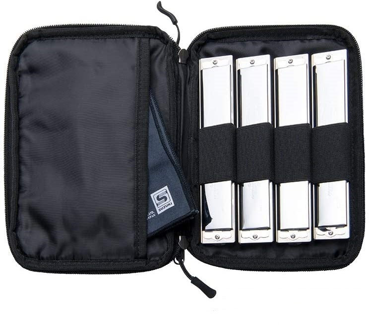 Suzuki Tremolo Harmonica Case (Holds 4 Harps)